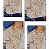 Harmony is registered to the contest to win money with this photo: baby, sleeping, onesie, floral_pattern, infant, blanket, cradled, child, cute, portrait, indoors, comfort, peaceful, relaxation, hands, soft_lighting, collage, date_stamp, warm_tone, closeup