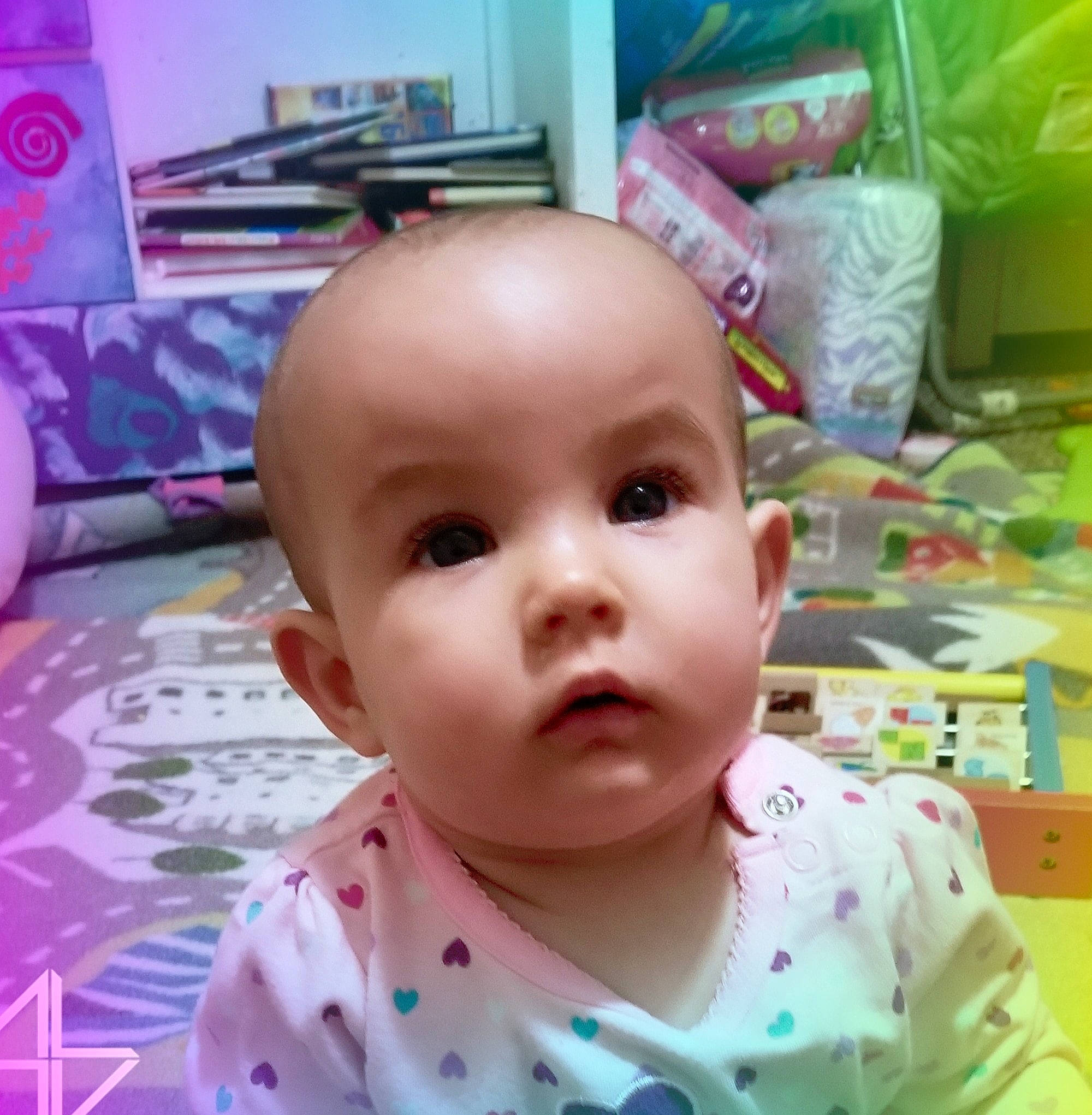 Alaina is registered to the contest to win money with this photo: baby, beauty, cheek, child, cool, ear, eye, face, forehead, happy, head, human, iris, lip, mouth, nose, person, pink, skin, smile