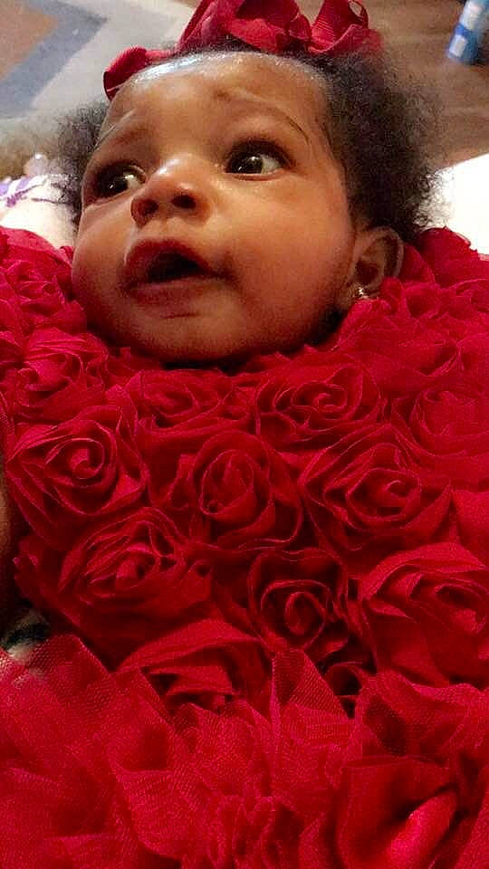 Paisleigh joined the competition — help win amazing prizes! baby, beauty, cheek, child, close_up, face, head, lip, mouth, nose, person, pink, red, skin, smile, textile, toddler