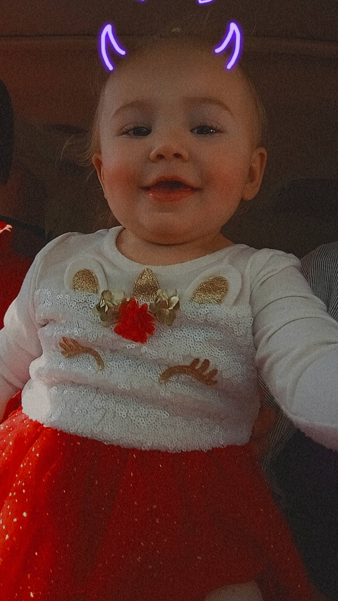 Laklynn is registered to the contest to win money with this photo: accessories, applique, baby, bodypart, clothing, costume, dress, face, finger, hand, head, jewelry, knitwear, pattern, person, photography, portrait, sweater, t_shirt, toy