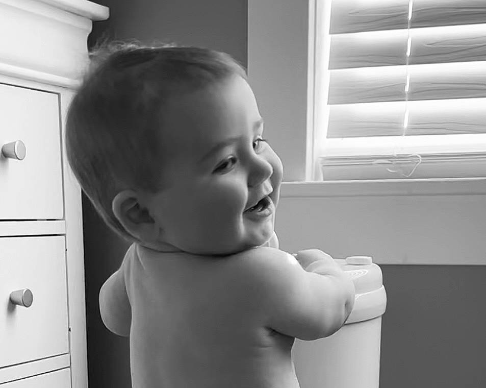 Kolten joined the competition — help win amazing prizes! arm, baby, cabinetry, chest_of_drawers, child, door, door_handle, drawer, elbow, eyelash, gesture, happy, monochrome, monochrome_photography, nose, person, smile, thumb, toddler, white