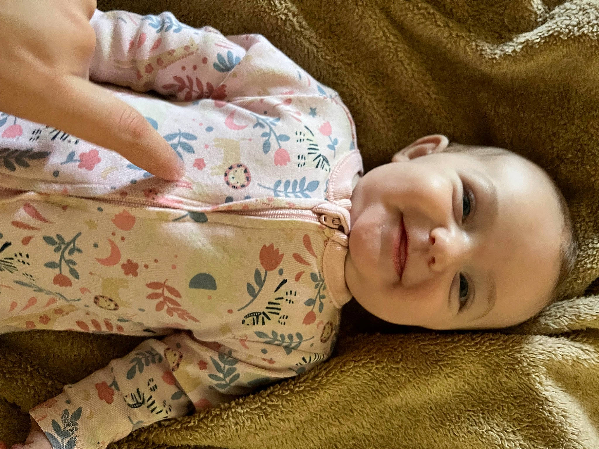 Ariella joined the competition — help win amazing prizes! baby, baby_toddler_clothing, cheek, child, comfort, eye, finger, hand, happy, head, human_body, joy, linens, mammal, nose, person, product, skin, sleeve, smile