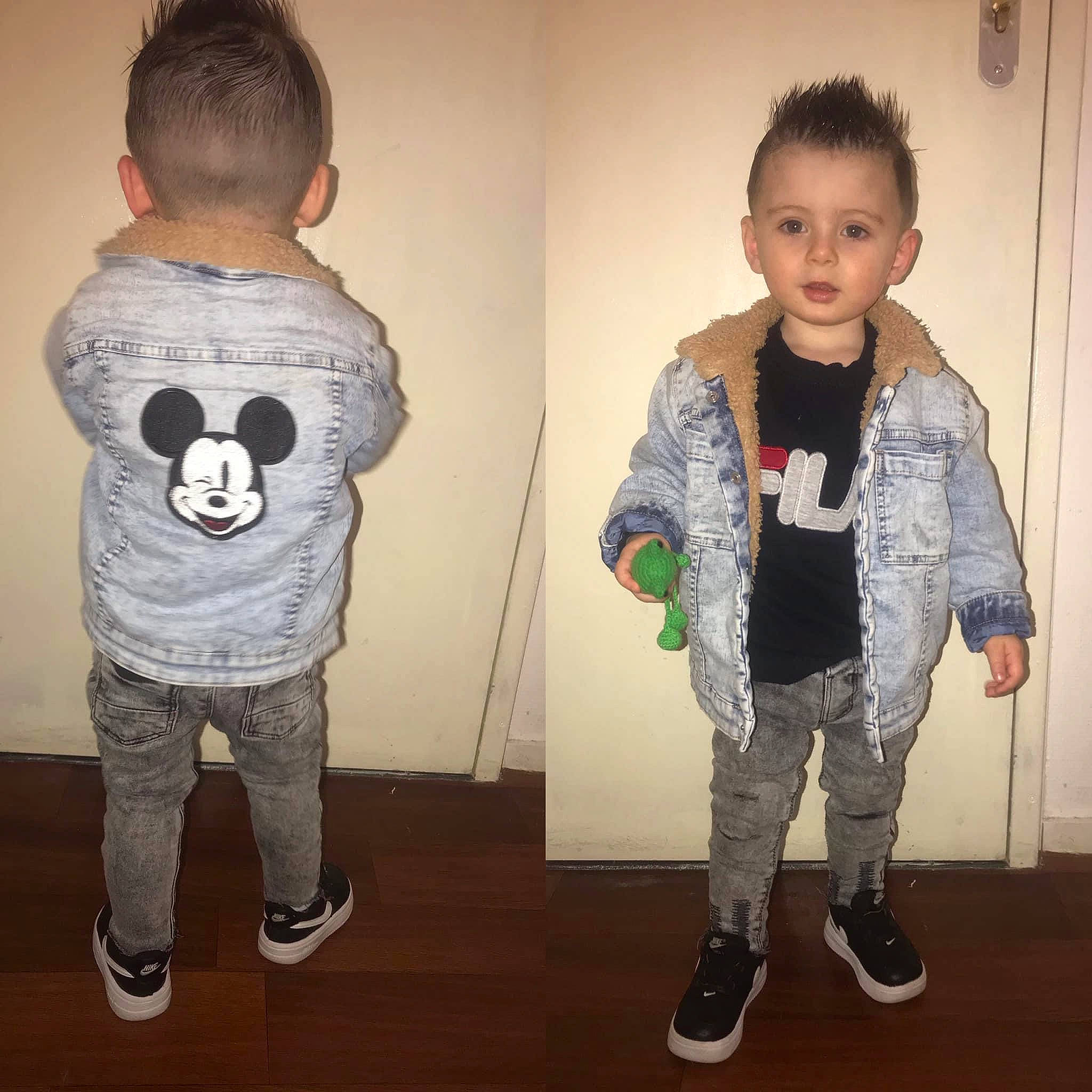 Ethan participe au concours pour gagner de l'argent avec cette photo : camouflage, child, clothing, cool, hood, hoodie, jacket, outerwear, pajamas, person, shoe, sleeve, standing, sweater, t_shirt, toddler, top, trousers
