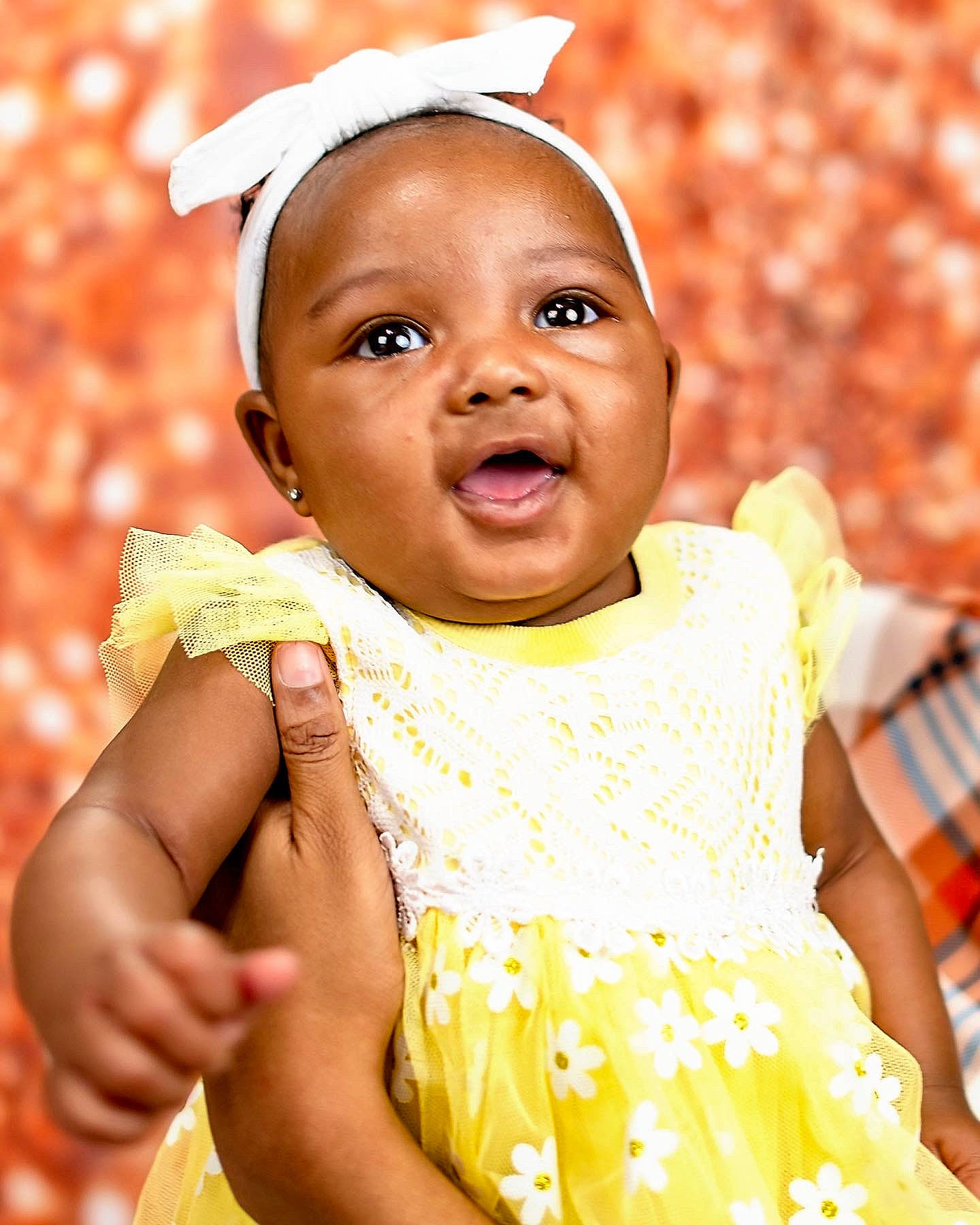 Kailani joined the competition — help win amazing prizes! arm, baby, baby_toddler_clothing, cheek, dress, face, facial_expression, finger, flash_photography, fun, gesture, hand, happy, lip, people_in_nature, person, skin, sleeve, smile, toddler