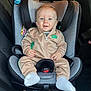 Giani a rejoint le concours — aidez-le/la à gagner de superbes lots ! baby, child, car_seat, smiling, blue_eyes, beige_tracksuit, nike_logo, white_socks, car_interior, seat_belt, infant, happy, cute, portrait, sitting, clothing, child_seat, car, baby_accessory, young_child