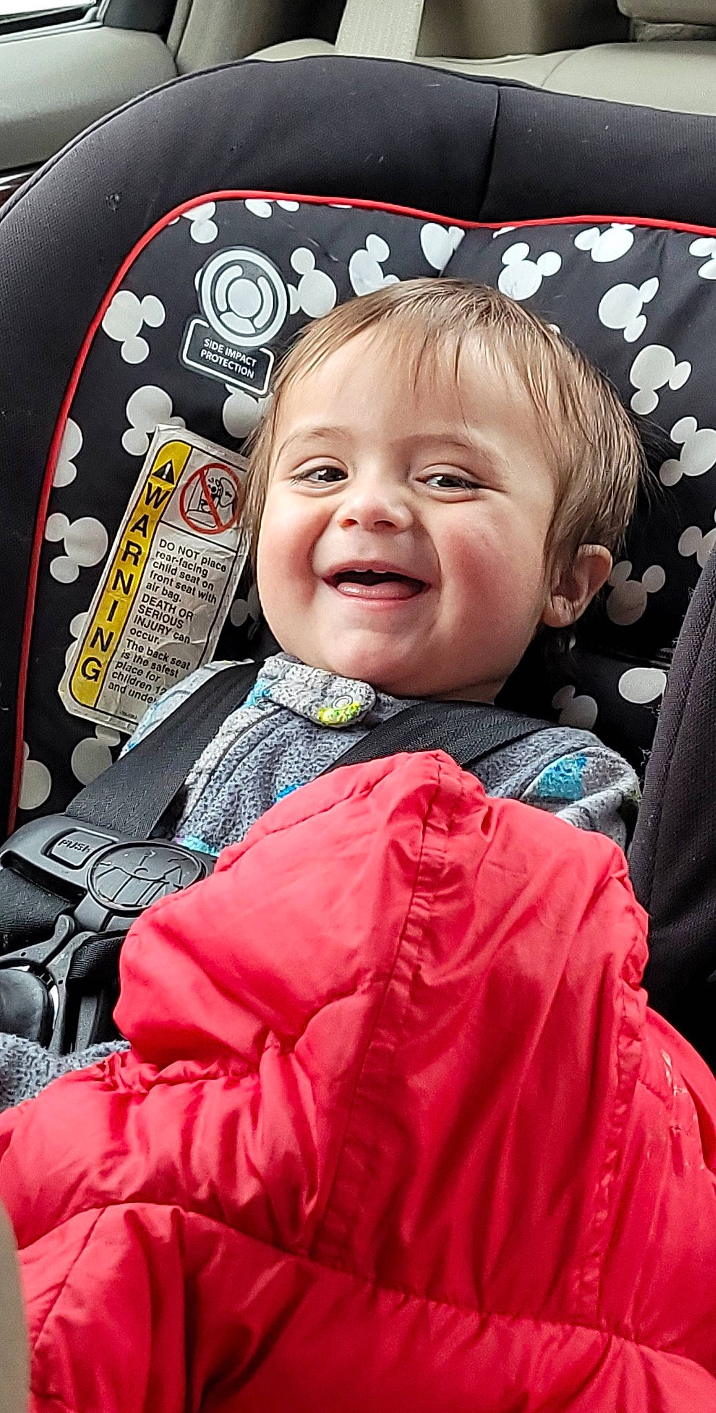 Cainan joined the competition — help win amazing prizes! baby, baby_laughing, baby_products, baby_toddler_clothing, car_seat, cheek, child, comfort, cool, eye, happy, iris, joy, laugh, nose, person, pink, toddler, tooth, wrinkle