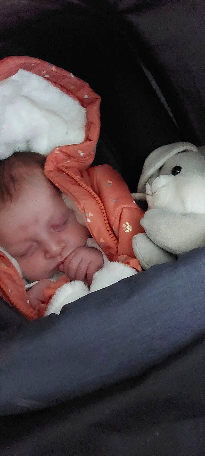 élyne a rejoint le concours — aidez-le/la à gagner de superbes lots ! baby, baby_sleeping, baby_toddler_clothing, cheek, chin, comfort, ear, eye, eyebrow, finger, gesture, hand, head, human_body, lip, mouth, nose, person, skin, thumb