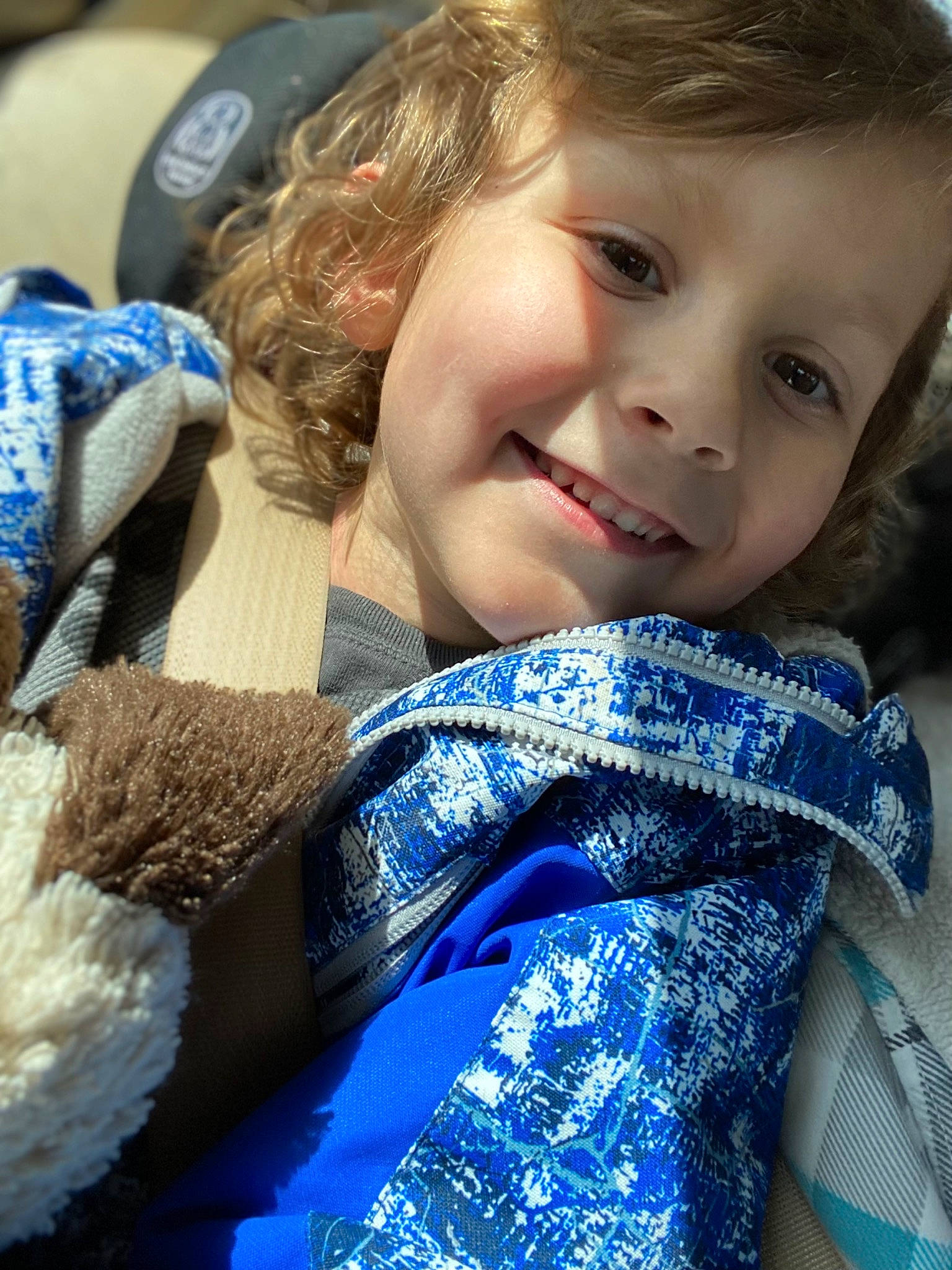 Triton joined the competition — help win amazing prizes! azure, blond, blue, child, electric_blue, eye, face, fashion_accessory, fun, fur, grass, hair, happy, head, joy, laugh, pattern, person, sitting, skin