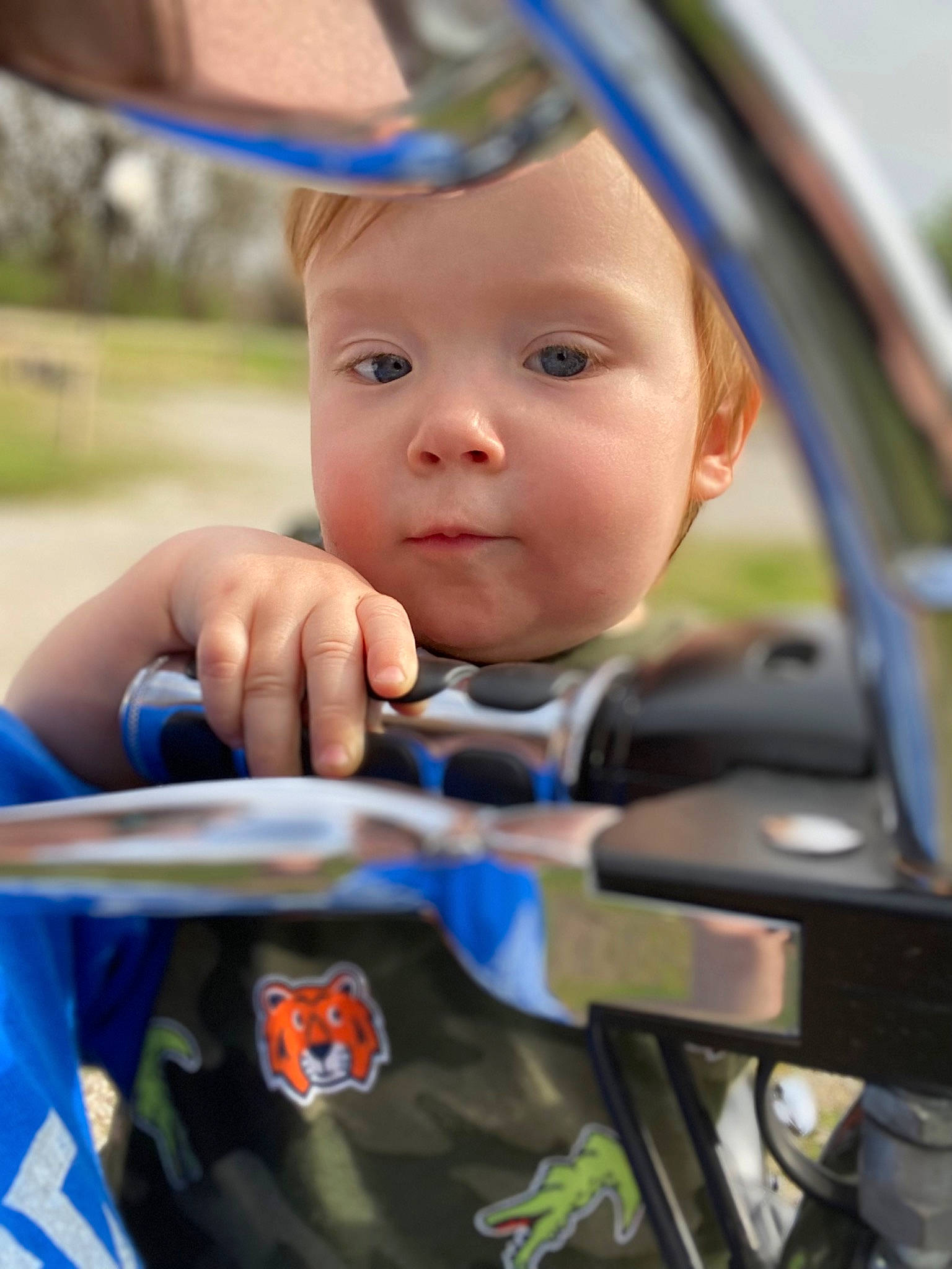 Azrael joined the competition — help win amazing prizes! auto_part, baby, baby_carriage, baby_products, blue, child, daytime, electric_blue, fun, grass, hand, happy, headwear, leisure, motor_vehicle, people, person, personal_protective_equipment, product, recreation