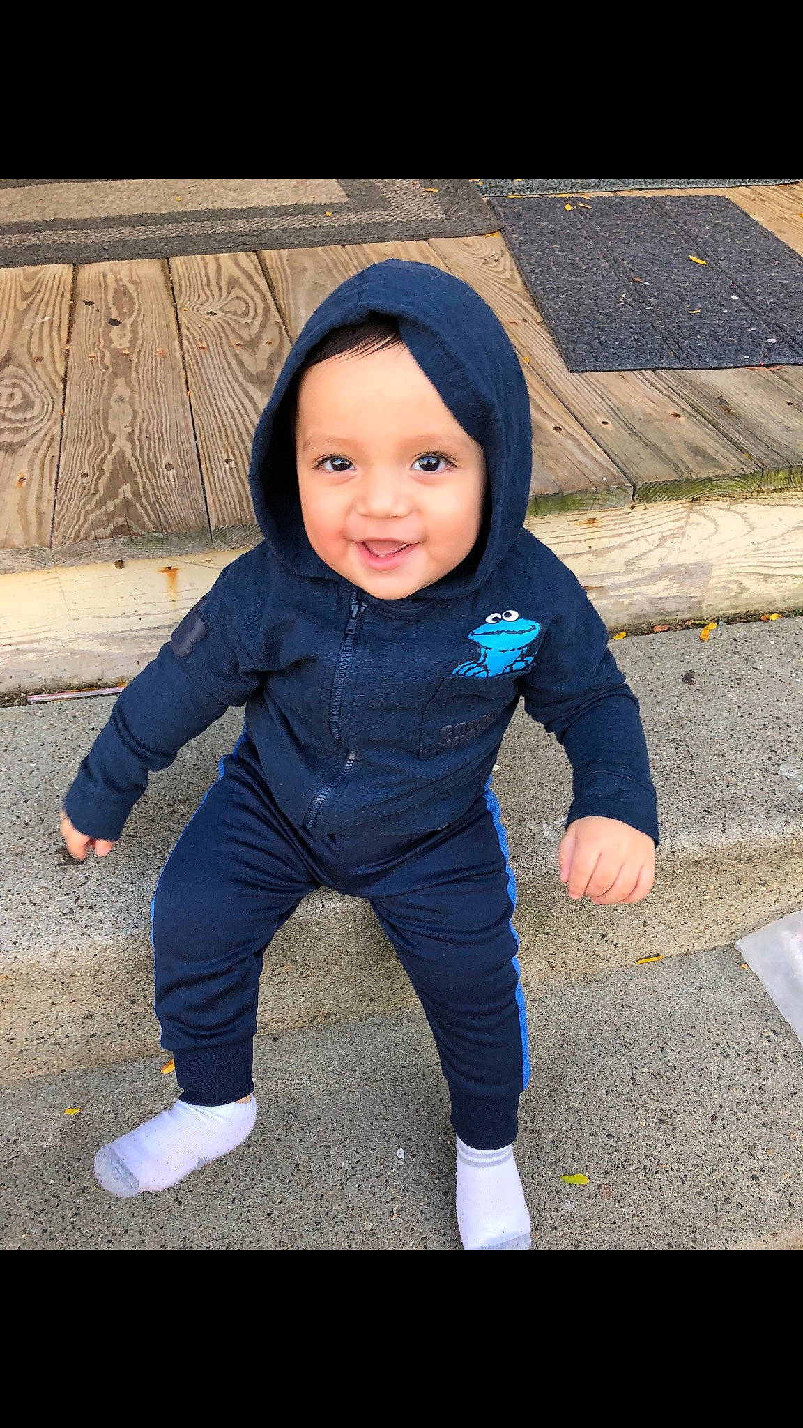 Lionel joined the competition — help win amazing prizes! baby, blue, child, electric_blue, joy, outerwear, person, photography, smile, standing, toddler