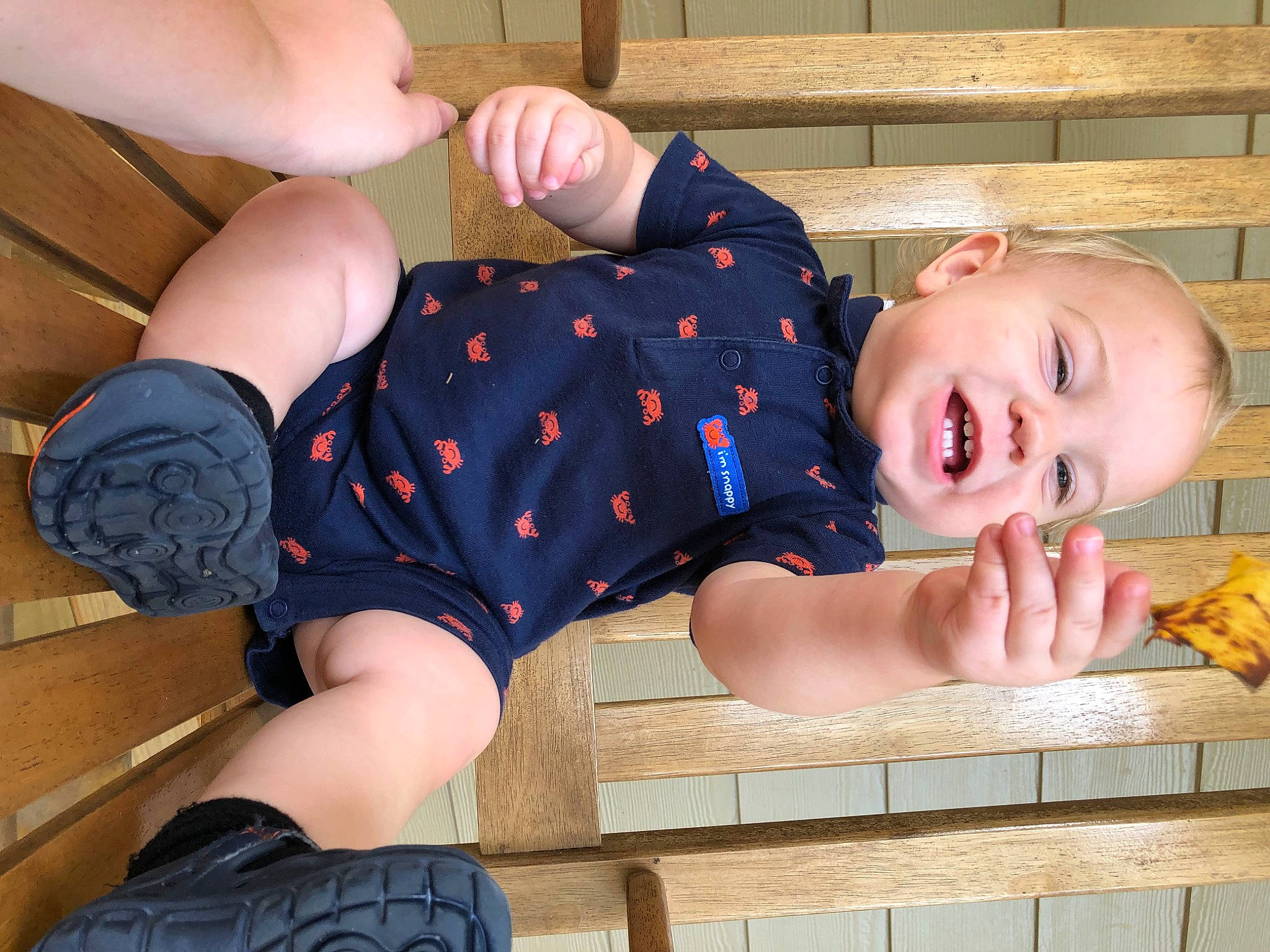 Haze joined the competition — help win amazing prizes! arm, baby, baby_toddler_clothing, child, finger, foot, fun, hand, happy, human_body, leg, leisure, mouth, orange, person, sleeve, smile, thigh, thumb, toddler