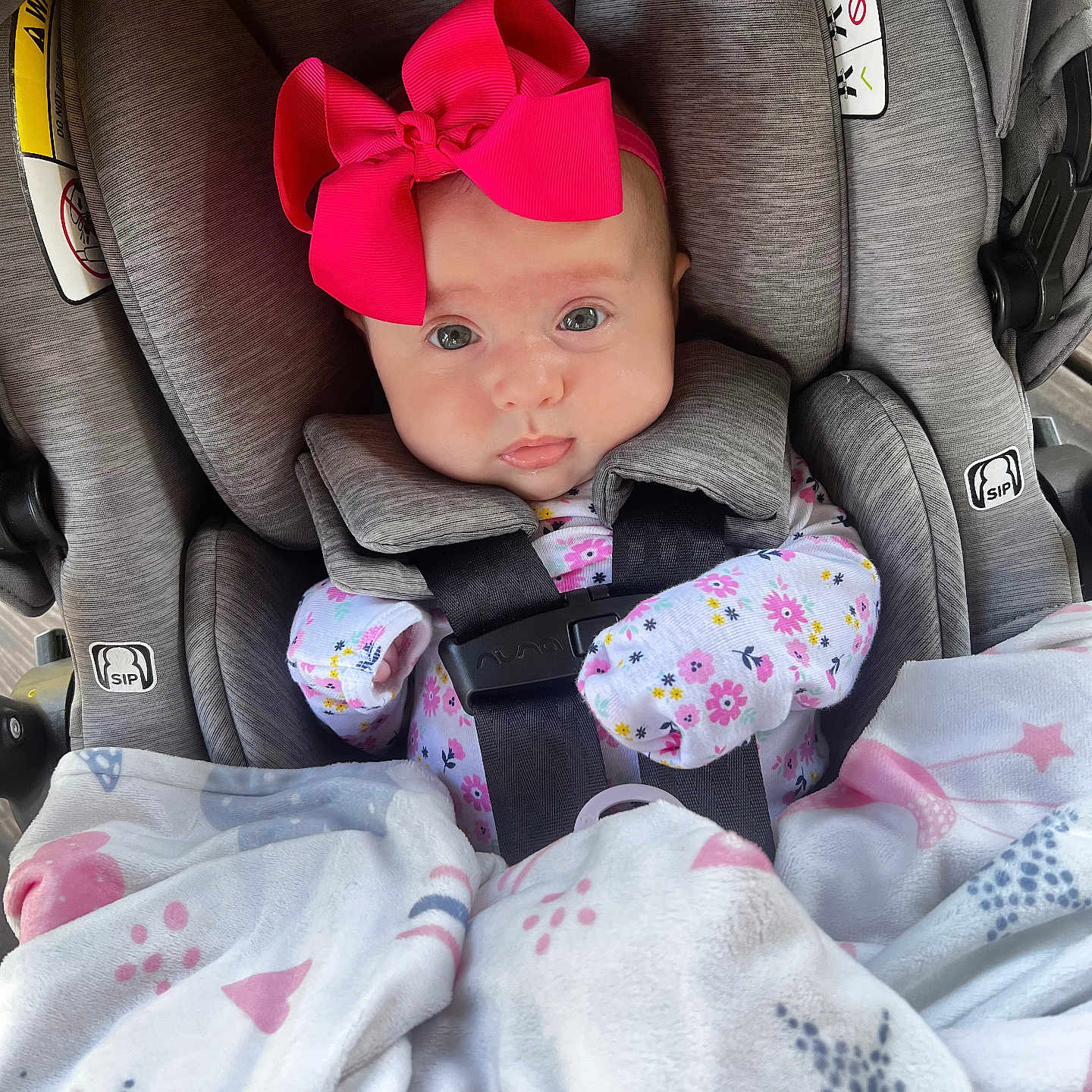 Lakelynn is registered to the contest to win money with this photo: accessories, baby, bonnet, car, car_interior, carseat, clothing, crib, cushion, face, furniture, hat, head, homedecor, infantbed, person, photography, portrait, transportation, vehicle