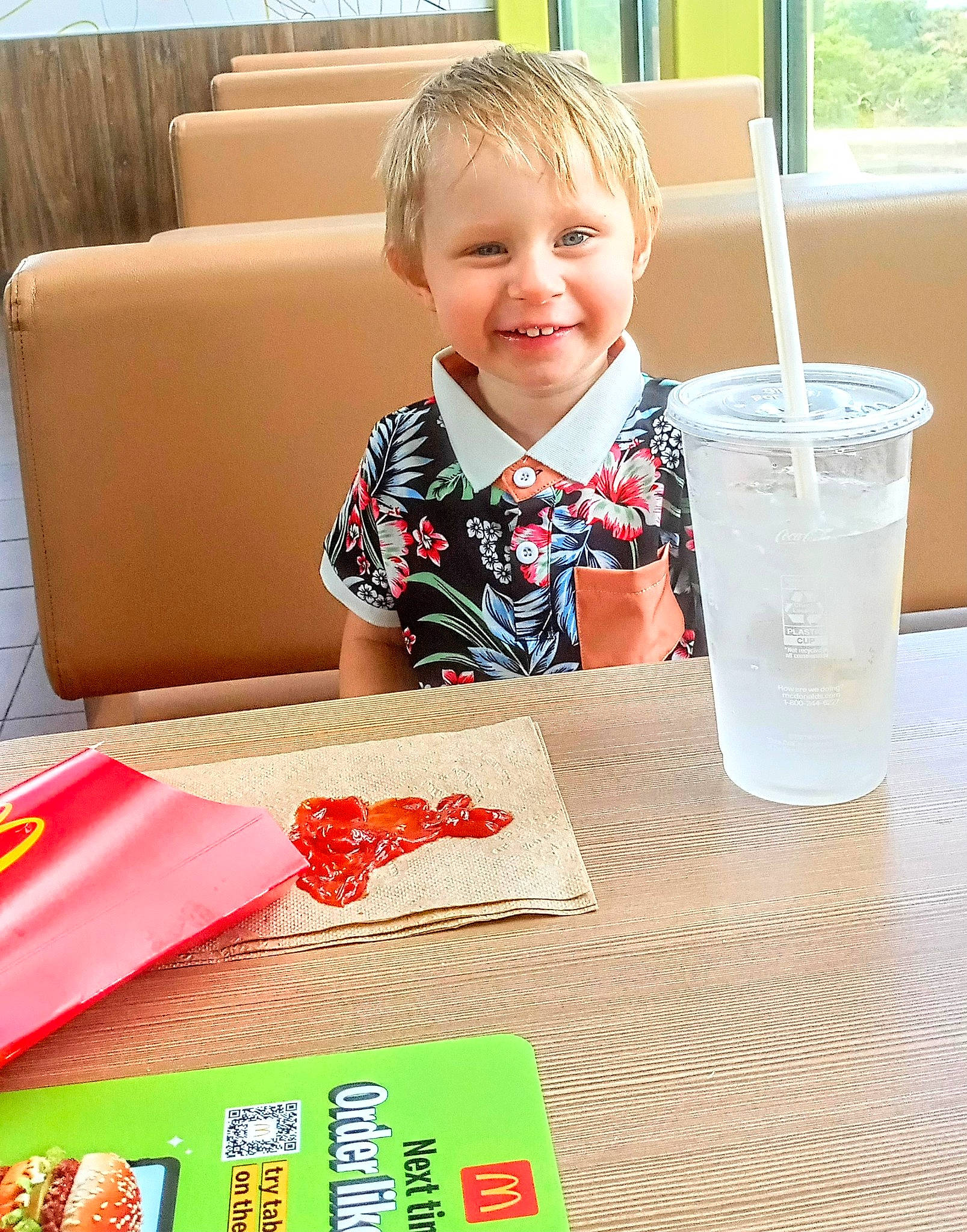 Felix joined the competition — help win amazing prizes! baby_toddler_clothing, carmine, child, couch, drink, drinking_straw, drinkware, fun, glass, green, happy, joy, paper_product, person, play, sharing, sitting, smile, soft_drink, stationery