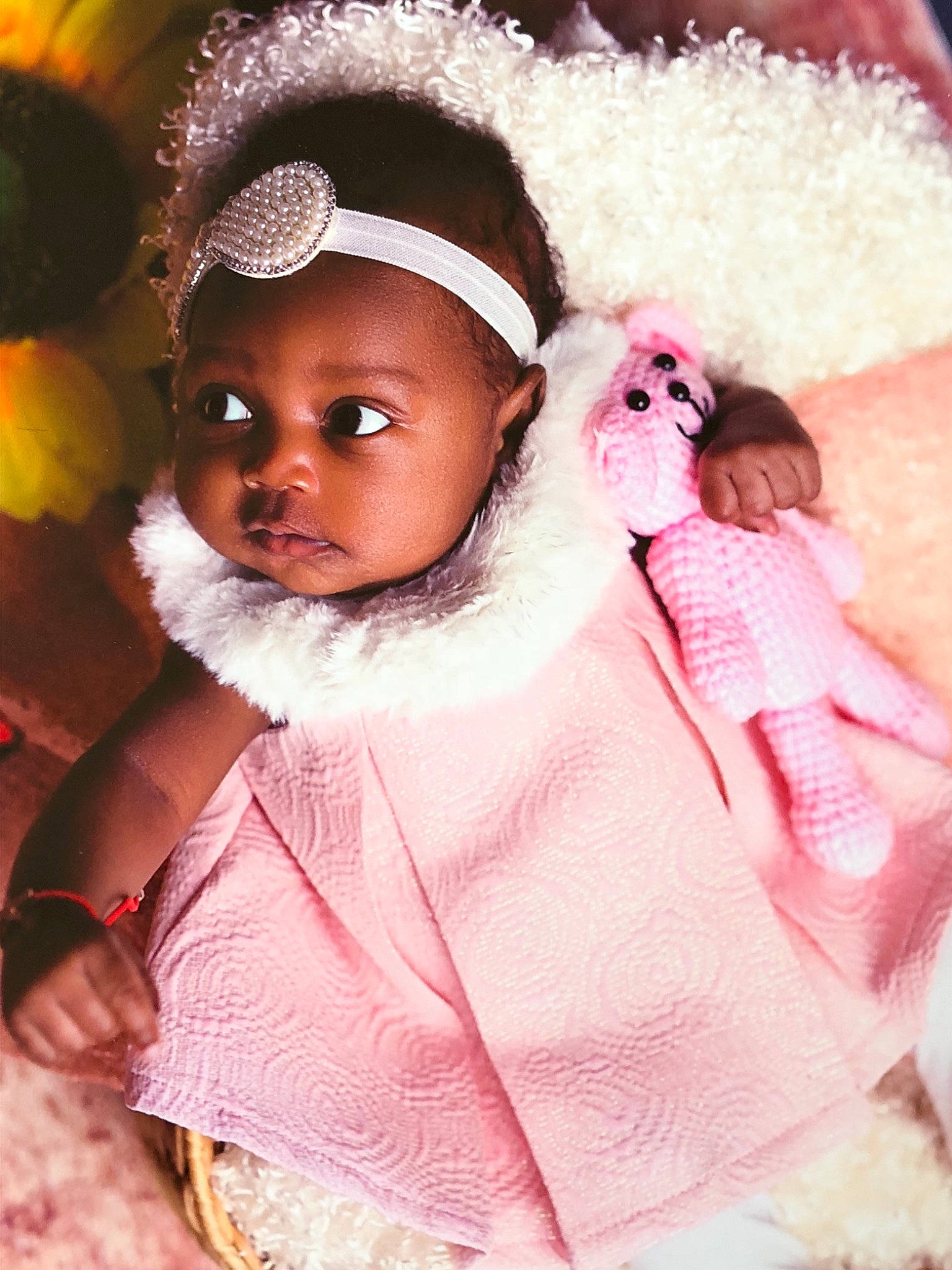 Abby joined the competition — help win amazing prizes! baby, cheek, child, hair_accessory, headgear, headwear, person, photography, pink, skin, smile, toddler