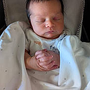 Kellen joined the competition — help win amazing prizes! newborn, baby, sleeping, blanket, white, hands, clasped, infant, peaceful, face, portrait, closeup, soft, cute, child, resting, indoors, cozy, person, gentle