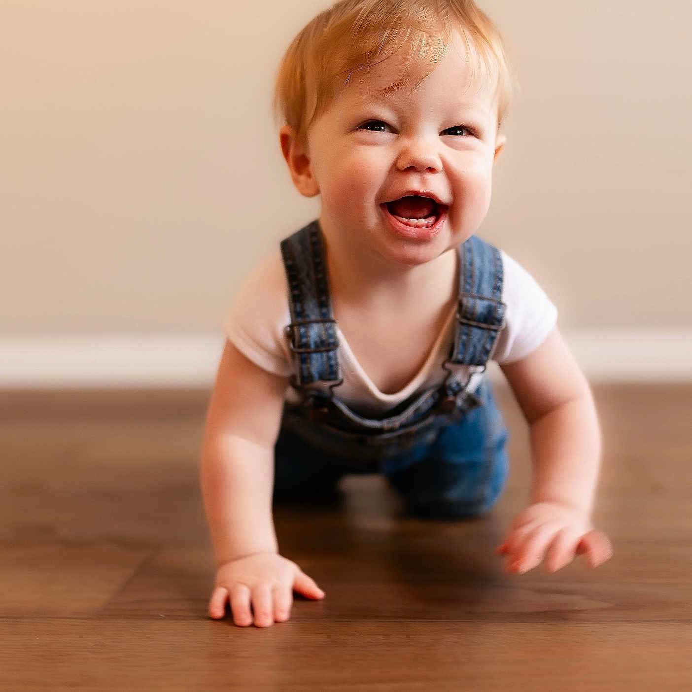 Barhett joined the competition — help win amazing prizes! baby, babycrawling, babylaughing, crawling, face, happy, hardwood, head, person, photography, portrait, wood