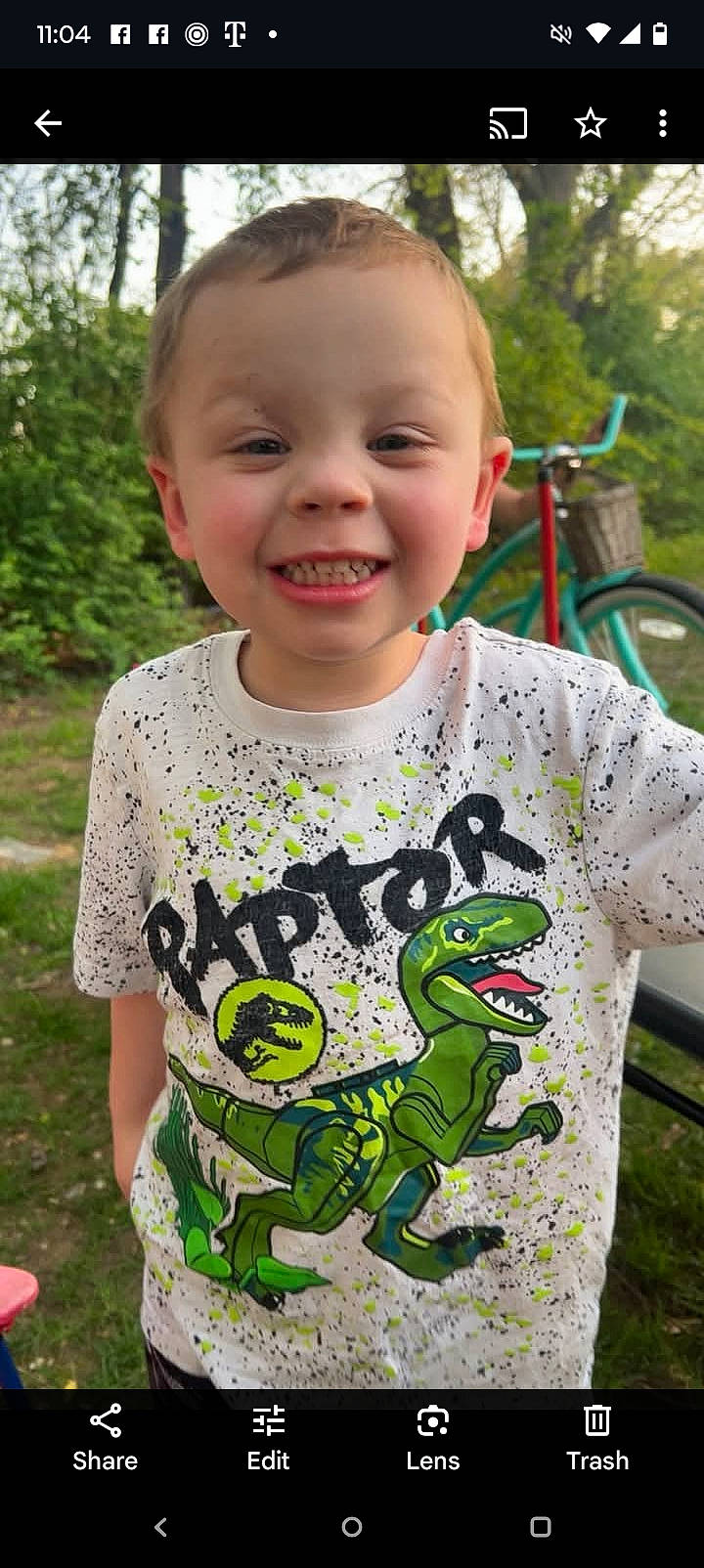 Ja'Chari joined the competition — help win amazing prizes! baby, clothing, face, grass, happy, head, nature, outdoors, park, person, photography, plant, portrait, shirt, smile, t_shirt, transportation, tree, vegetation, vehicle