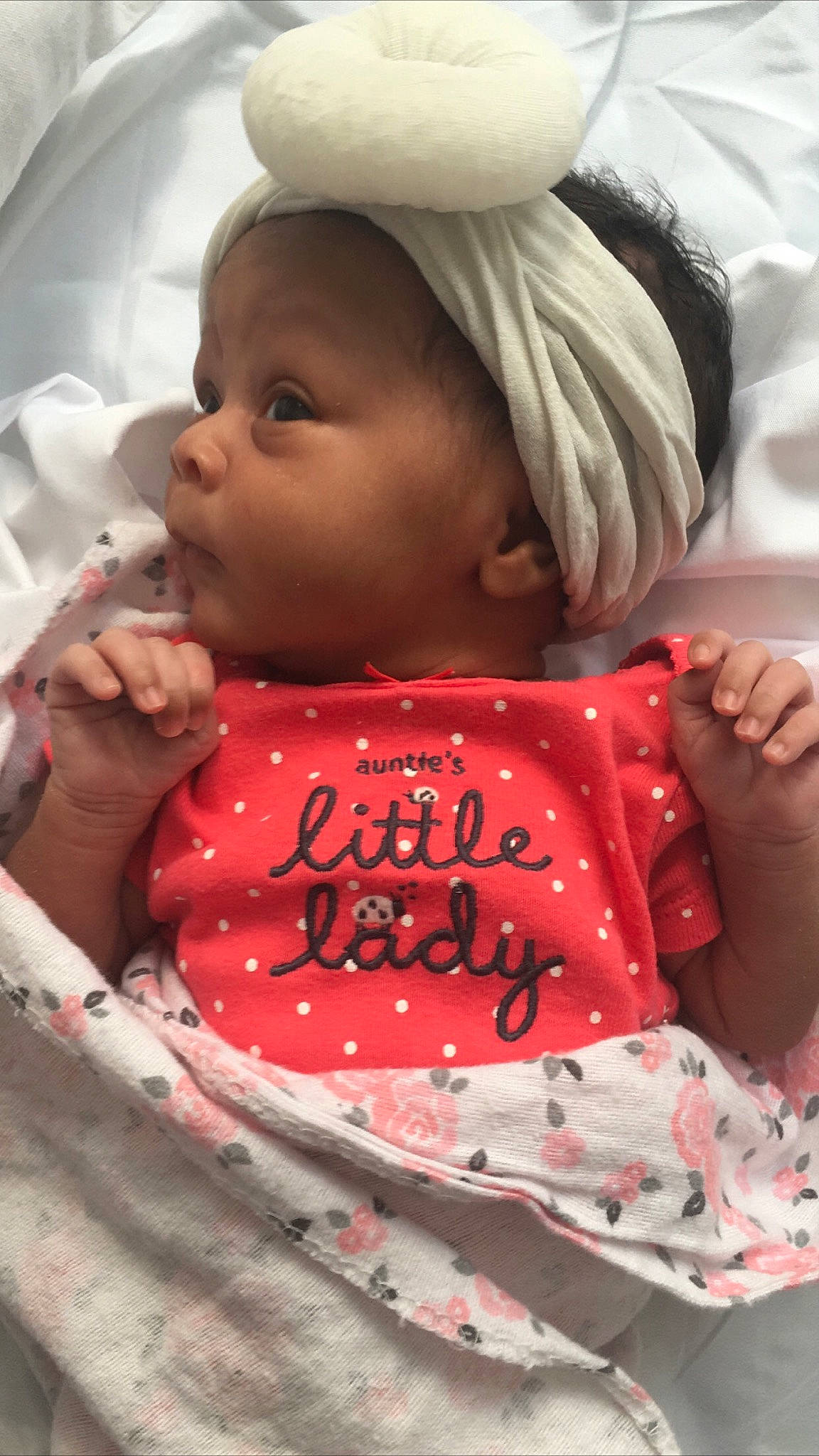 Zoey'Reign joined the competition — help win amazing prizes! baby, baby_toddler_clothing, cap, cheek, child, chin, comfort, facial_expression, happy, linens, lip, mouth, nose, person, pink, product, skin, sleeve, t_shirt, textile