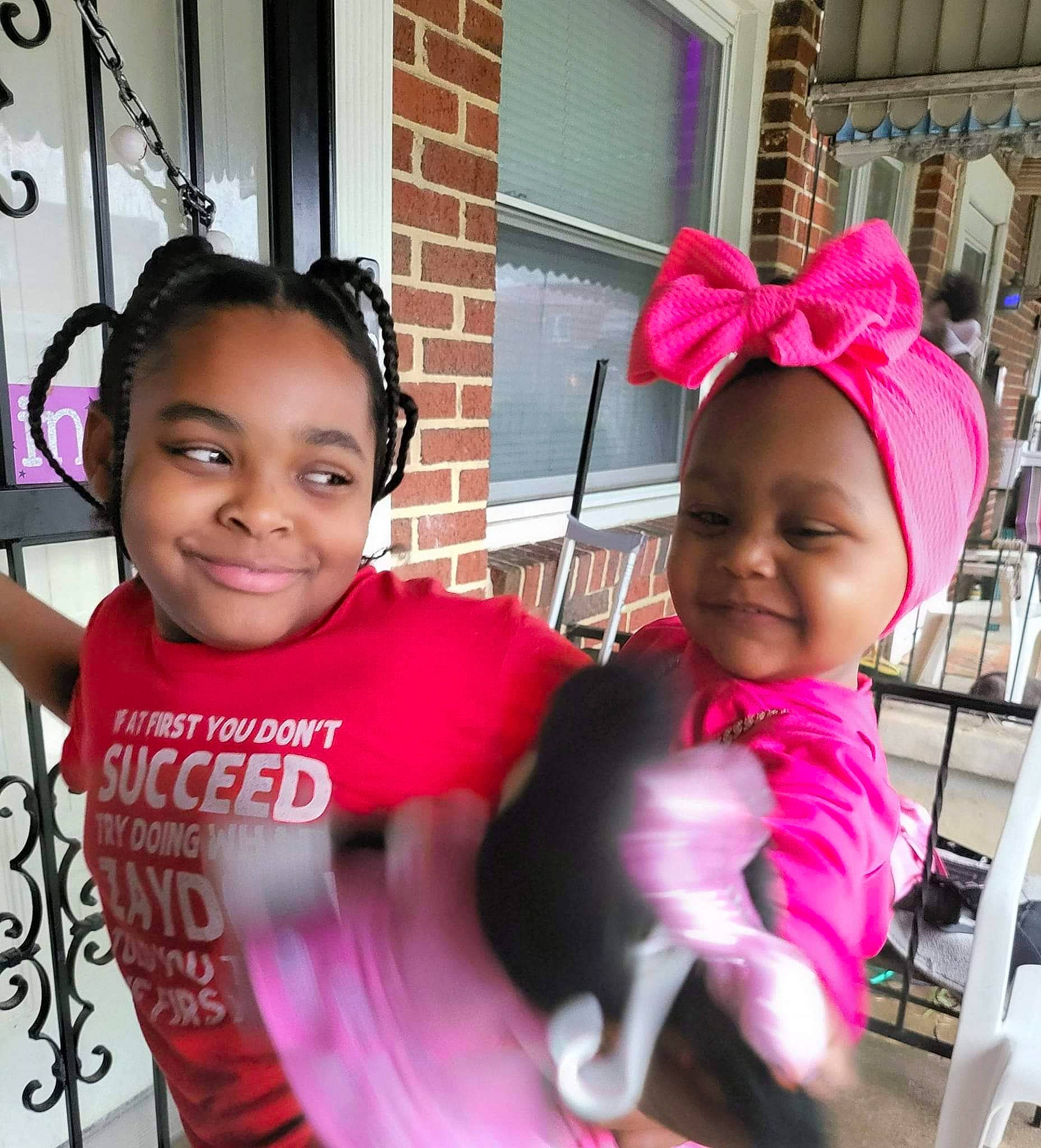 Zay'Den is registered to the contest to win money with this photo: audio_equipment, baby, child, cool, event, fun, happy, hat, headwear, joy, leisure, magenta, person, pink, play, recreation, room, sleeve, smile, t_shirt