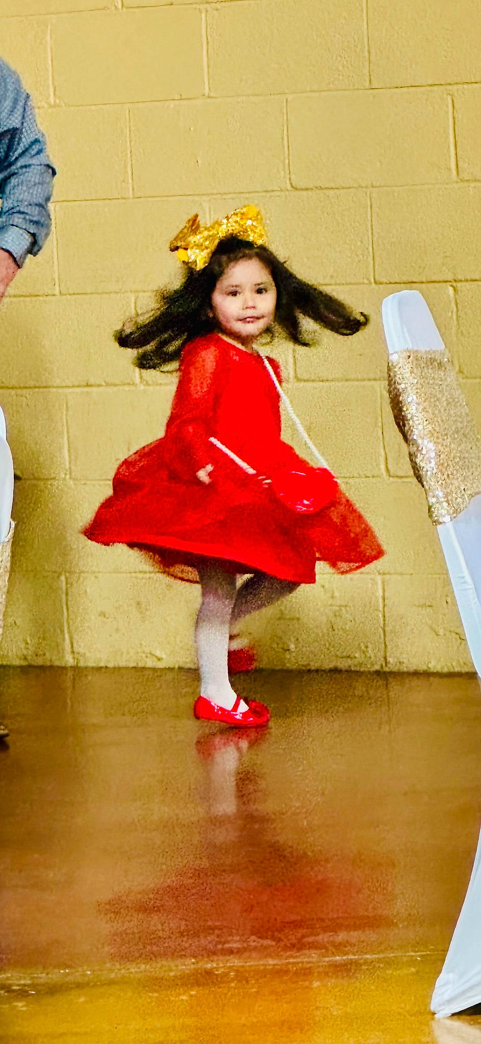 Camila Rae joined the competition — help win amazing prizes! baby_toddler_clothing, child, dance, dress, entertainment, event, fashion_accessory, fashion_design, flooring, fun, hairstyle, happy, headgear, human_leg, leg, performing_arts, person, pink, smile, sock