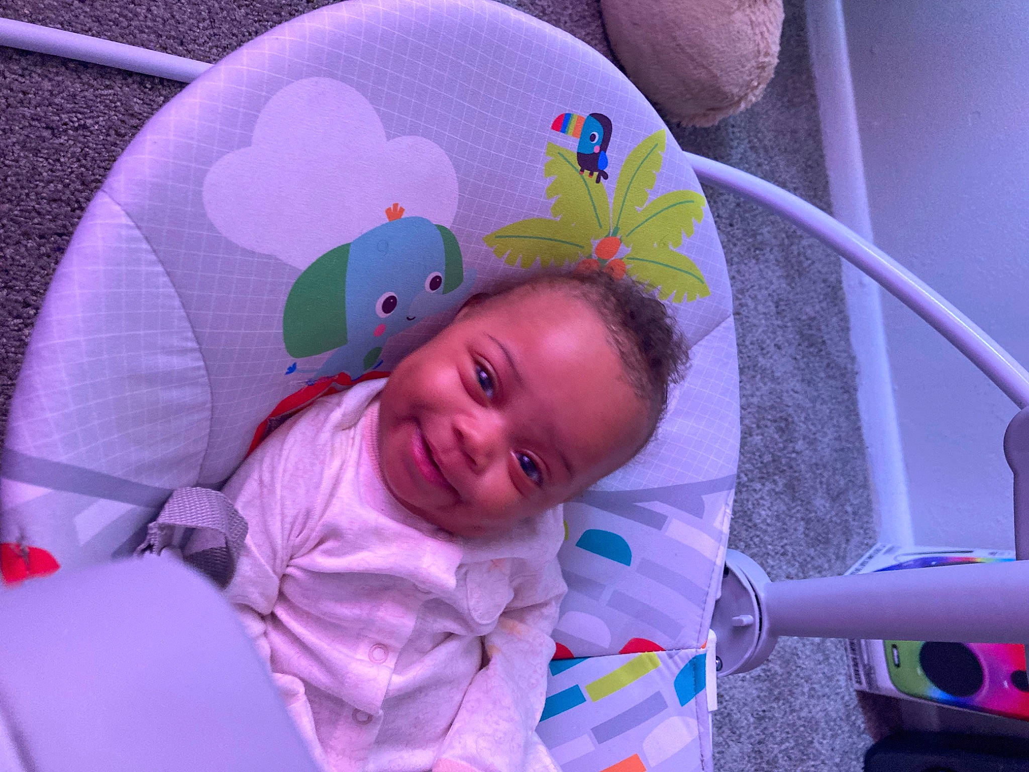 Myriah Cole is registered to the contest to win money with this photo: baby, baby_products, baby_toddler_clothing, baby_toys, child, comfort, fashion_accessory, fun, grass, happy, joy, leisure, linens, magenta, pattern, person, pink, product, purple, smile