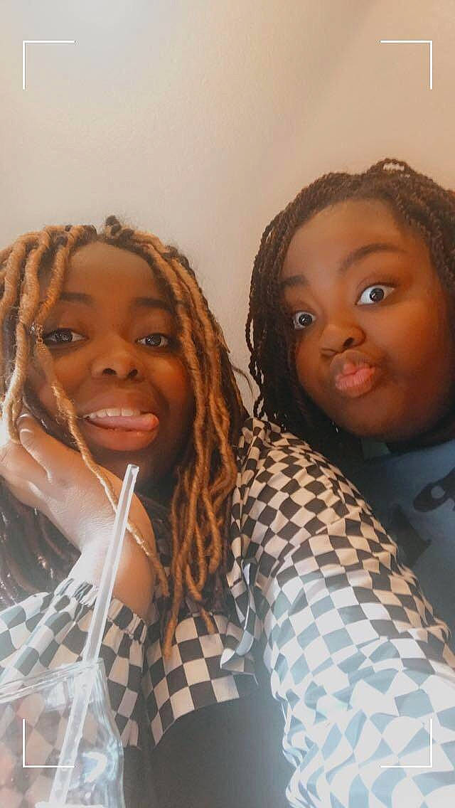 Cheyenne is registered to the contest to win money with this photo: black_hair, child, cornrows, dreadlocks, eyebrow, face, forehead, hair, hairstyle, joy, lip, long_hair, nose, person, selfie