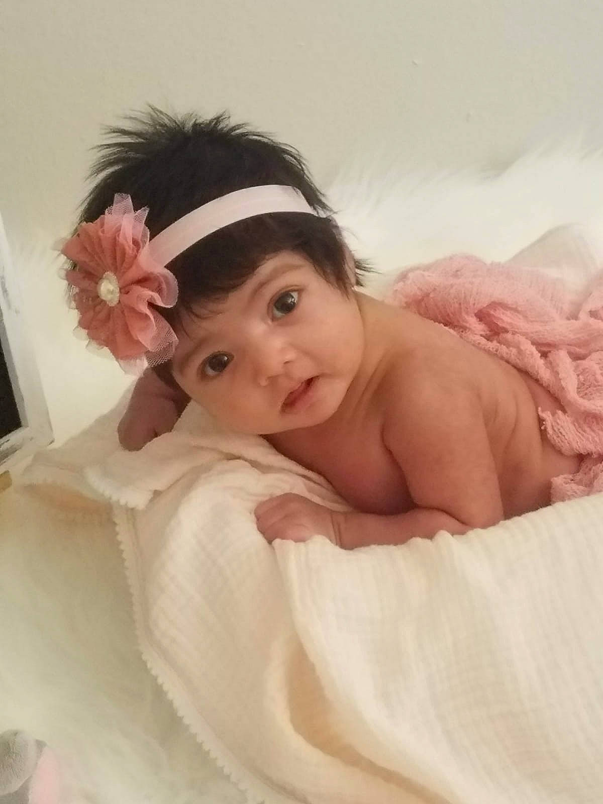 Alyssa is registered to the contest to win money with this photo: bridal_accessory, comfort, embellishment, eye, eyebrow, eyelash, flower, happy, head, headband, headgear, headpiece, headwear, lip, person, petal, picture_frame, pink, skin, smile