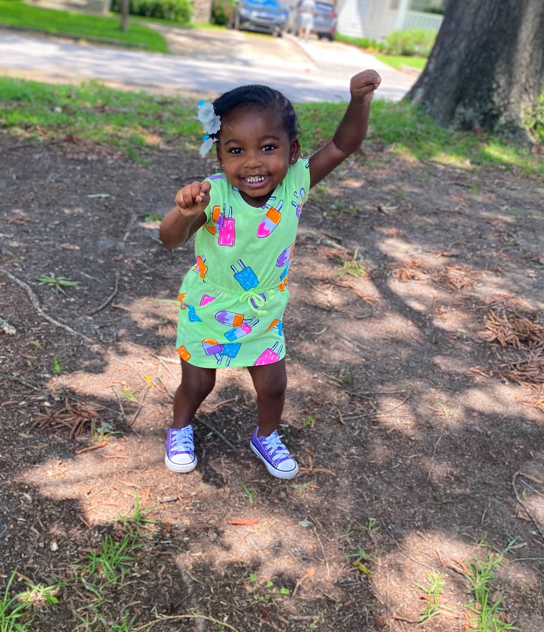 Raleigh joined the competition — help win amazing prizes! asphalt, baby_toddler_clothing, face, fun, garden, grass, grass_family, happy, joy, landscape, leaf, leisure, people_in_nature, person, plant, recreation, sleeve, smile, soil, t_shirt