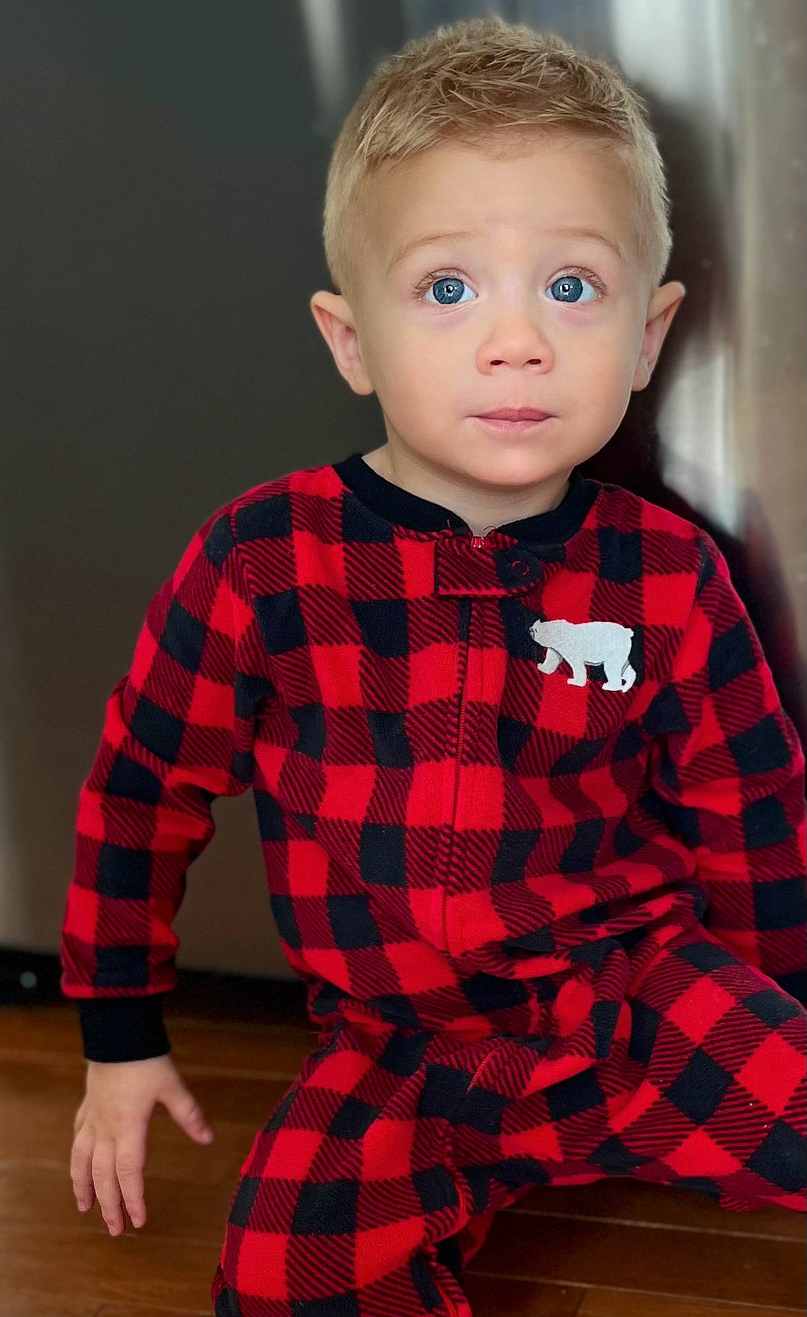 Colton joined the competition — help win amazing prizes! baby_toddler_clothing, blazer, child, collar, dress_shirt, electric_blue, hairstyle, joint, lip, neck, pattern, person, plaid, red, sitting, sleeve, standing, surprise, t_shirt, tartan