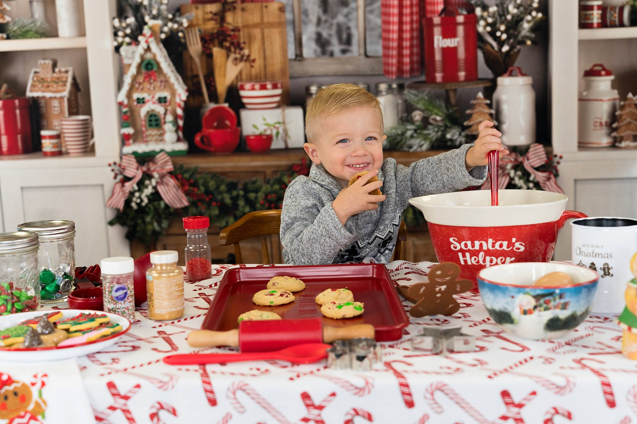Colton joined the competition — help win amazing prizes! chair, child, christmas, christmas_eve, cuisine, cup, dish, event, food, holiday, joy, orange, person, picture_frame, plate, shelf, smile, sweetness, table, tablecloth