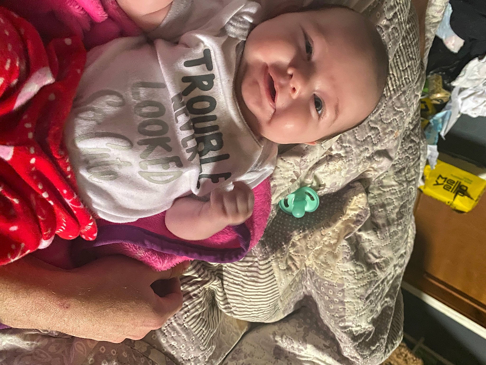 Alayah is registered to the contest to win money with this photo: baby, baby_products, baby_toddler_clothing, carmine, child, fashion_accessory, fun, hand, happy, headgear, human_body, lip, magenta, mouth, pattern, person, petal, play, sitting, sleeve