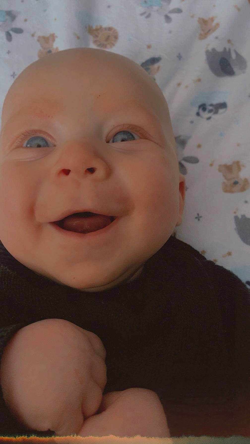 Brantley joined the competition — help win amazing prizes! baby, baby_laughing, baby_toddler_clothing, cheek, chin, eye, eyebrow, face, forehead, gesture, happy, head, human_body, iris, lip, mouth, nose, person, skin, smile