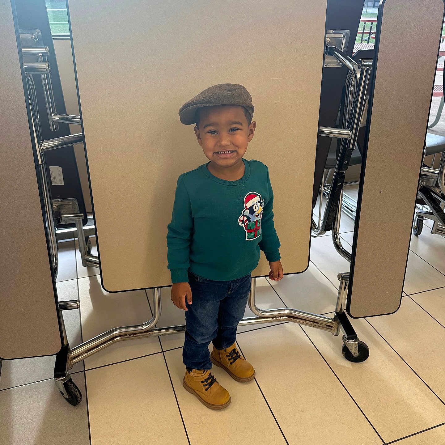 Oliver joined the competition — help win amazing prizes! appliance, boy, child, clothing, device, electricaldevice, face, footwear, furniture, head, jeans, male, pants, person, refrigerator, shoe, sitting, sleeve, standing, table