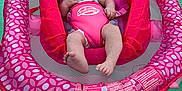 Ariya joined the competition — help win amazing prizes! baby, child, cute, float, floating, headband, infant, inflatable, leisure, outdoor, person, pink, pool, relaxing, sitting, summer, swim_seat, swimming_pool, swimwear, water
