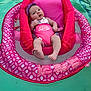 Ariya joined the competition — help win amazing prizes! baby, infant, pool, water, float, inflatable, pink, headband, swimwear, swim_seat, child, summer, outdoor, relaxing, floating, cute, person, sitting, swimming_pool, leisure