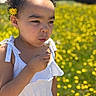 Loialti joined the competition — help win amazing prizes! child, curly_hair, flower, dandelion, white_dress, outdoor, yellow_flowers, field, sunlight, nature, portrait, person, summer, greenery, cute, flower_in_hair, blowing, close_up, happy, daytime