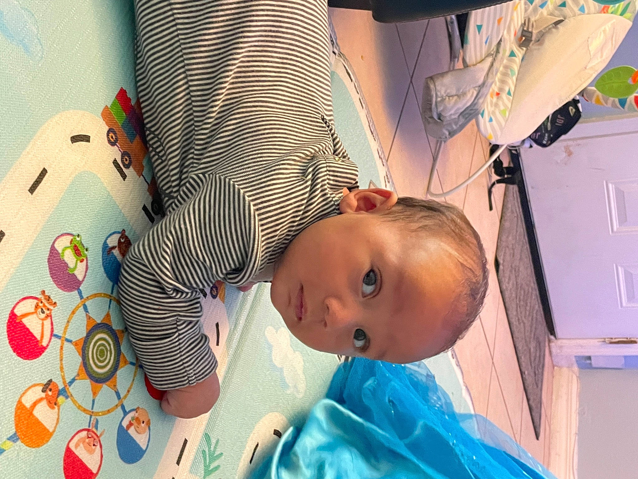 Louis joined the competition — help win amazing prizes! baby, baby_products, baby_toddler_clothing, bed, ceiling, chair, child, comfort, flooring, fun, hairstyle, happy, leisure, linens, mouth, pattern, person, play, room, t_shirt