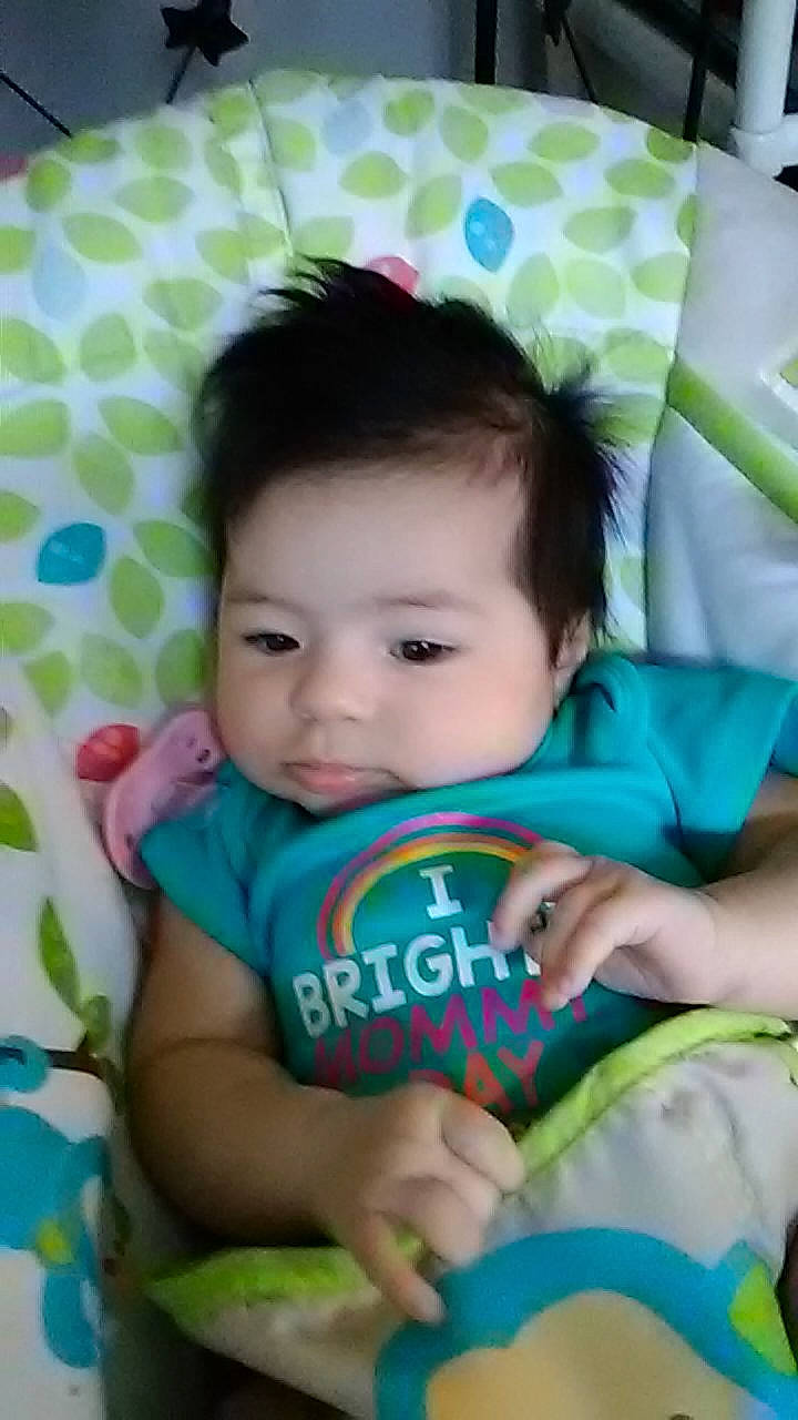 Shania joined the competition — help win amazing prizes! baby, baby_products, baby_toddler_clothing, bedtime, cheek, child, eye, green, mouth, nose, person, play, product, skin, smile, toddler