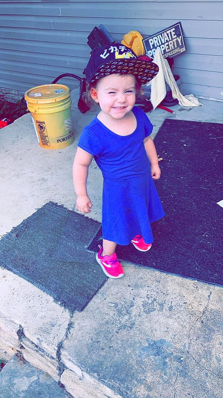 Alice joined the competition — help win amazing prizes! asphalt, baby_toddler_clothing, child, costume_hat, electric_blue, face, fun, happy, hat, head, headwear, joy, leisure, magenta, person, pink, purple, road_surface, smile, summer