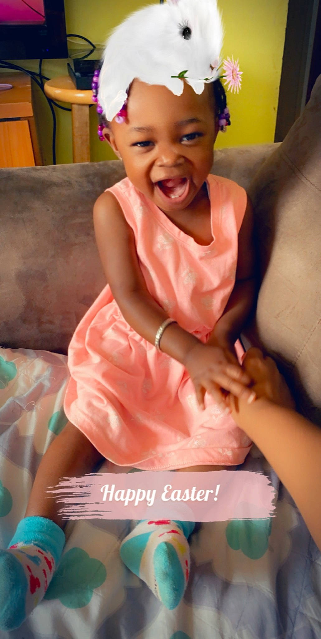 Jurnee joined the competition — help win amazing prizes! arm, baby, child, finger, hand, headwear, leg, mouth, muscle, neck, person, thigh, thumb, toddler