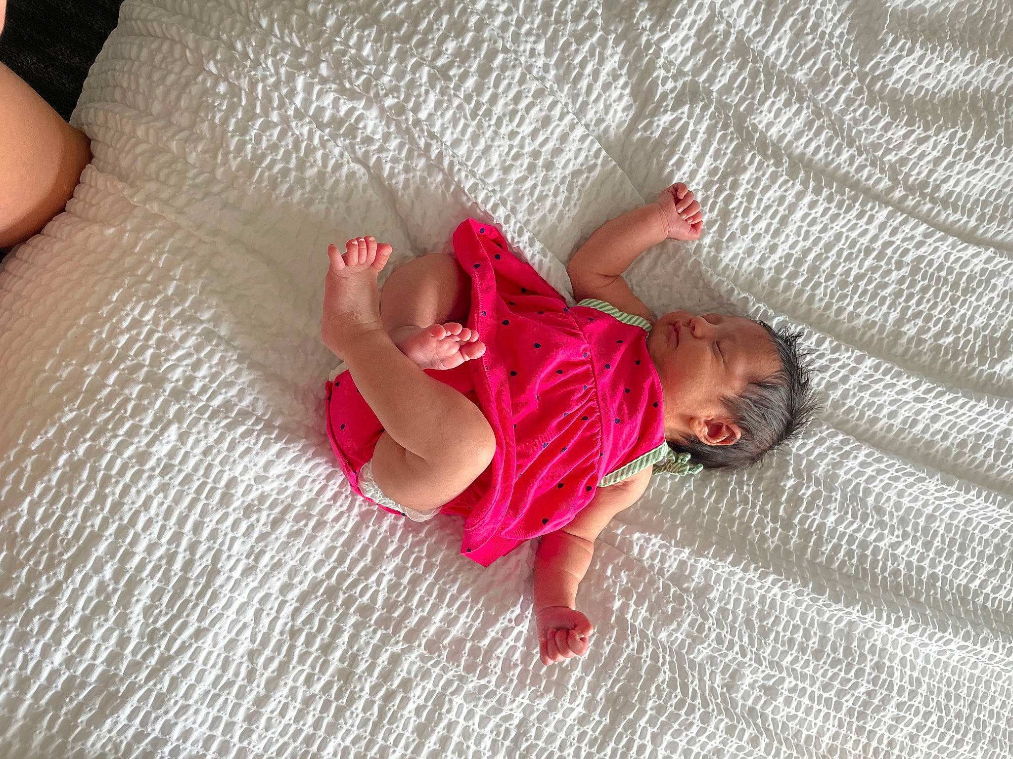 Amera joined the competition — help win amazing prizes! baby_toddler_clothing, child, comfort, finger, floor, flooring, foot, hand, happy, hardwood, human_leg, joint, leisure, magenta, nail, person, pink, skin, thigh, toddler