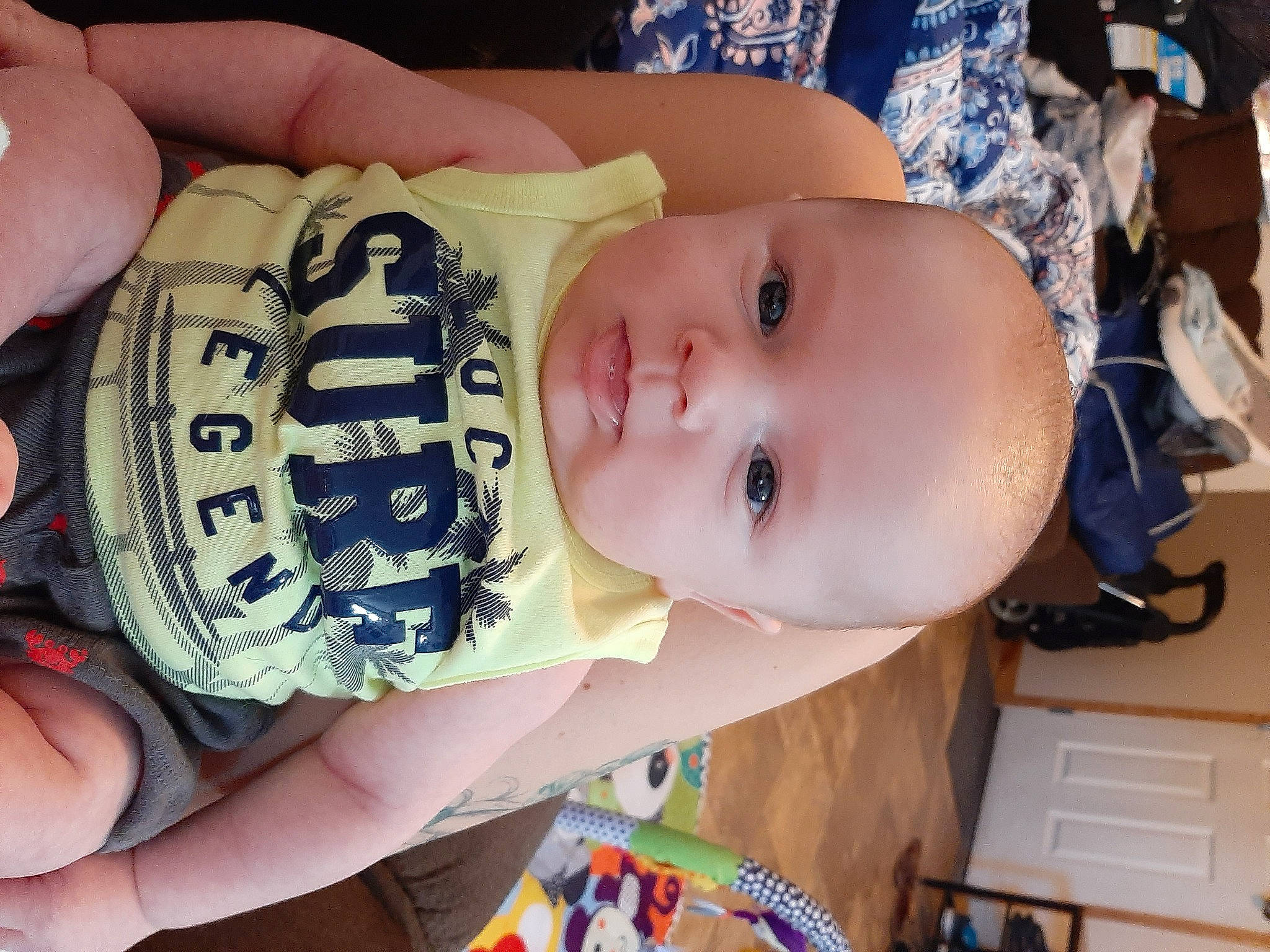 Crew joined the competition — help win amazing prizes! baby, baby_toddler_clothing, cheek, chest, child, eye, eyelash, finger, happy, head, headgear, nail, pattern, person, skin, thigh, thumb, toddler, wrist