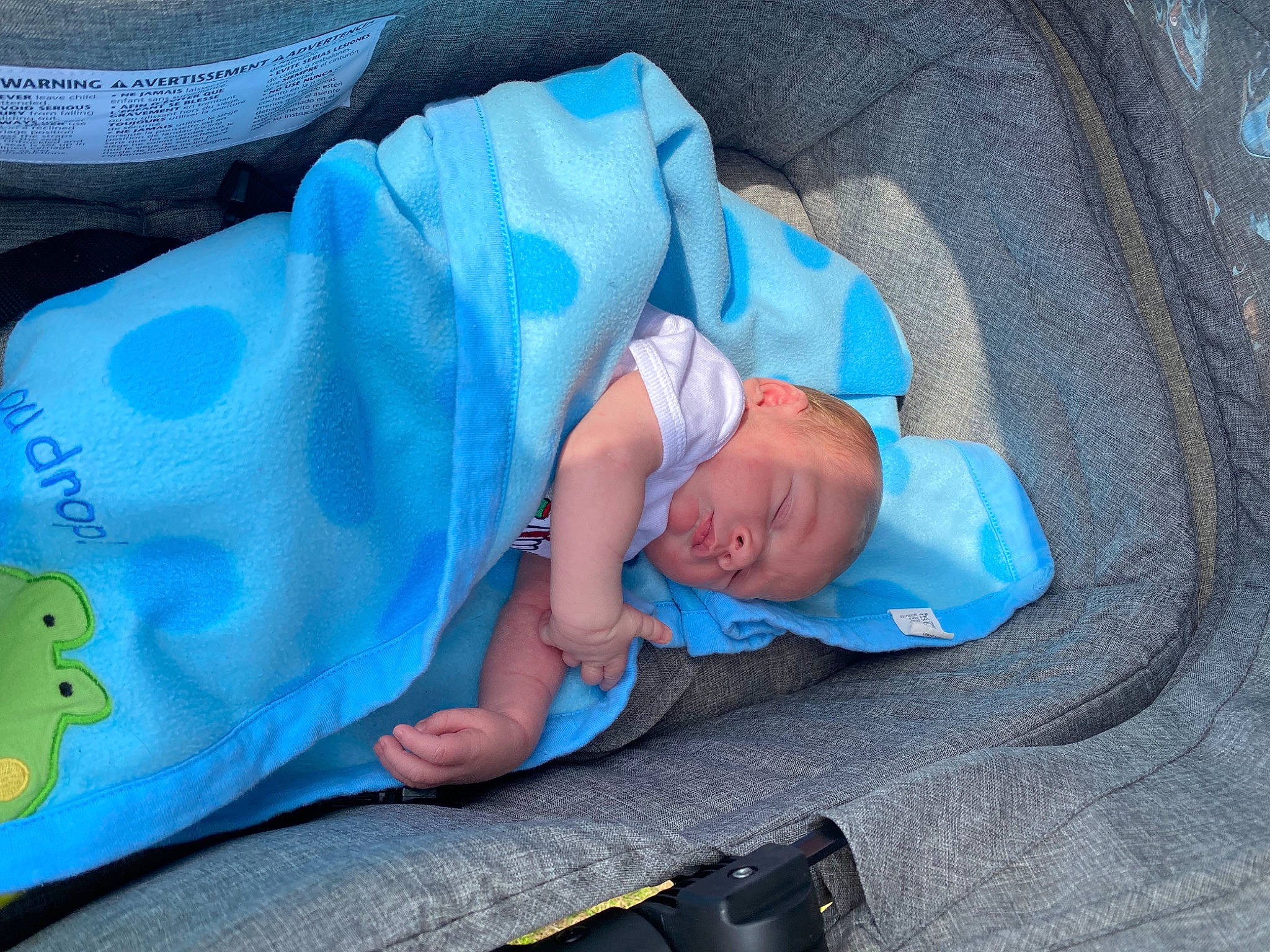 Dustin joined the competition — help win amazing prizes! baby, baby_carriage, baby_products, baby_sleeping, baby_toddler_clothing, bag, bedtime, car_seat, child, comfort, electric_blue, linens, nap, person, room, sleep, toddler, toy