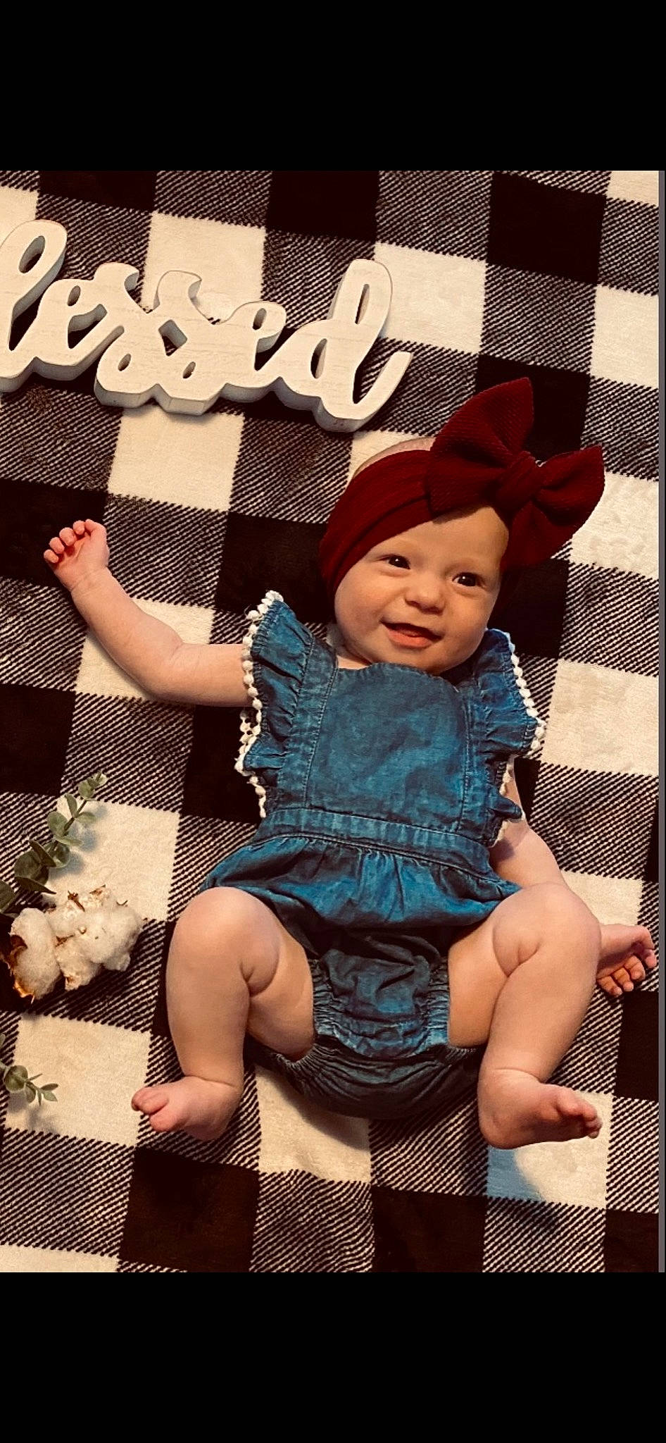 Carlee joined the competition — help win amazing prizes! baby, child, design, hat, headgear, headwear, joy, leg, pattern, person, sitting, textile, toddler