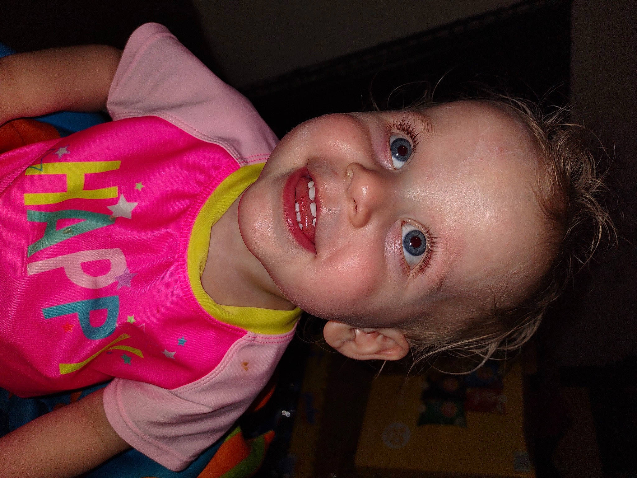 Ruby is registered to the contest to win money with this photo: baby_toddler_clothing, cheek, ear, eye, eyebrow, facial_expression, forehead, happy, head, human_body, jaw, joy, lip, mouth, neck, nose, organ, person, skin, smile