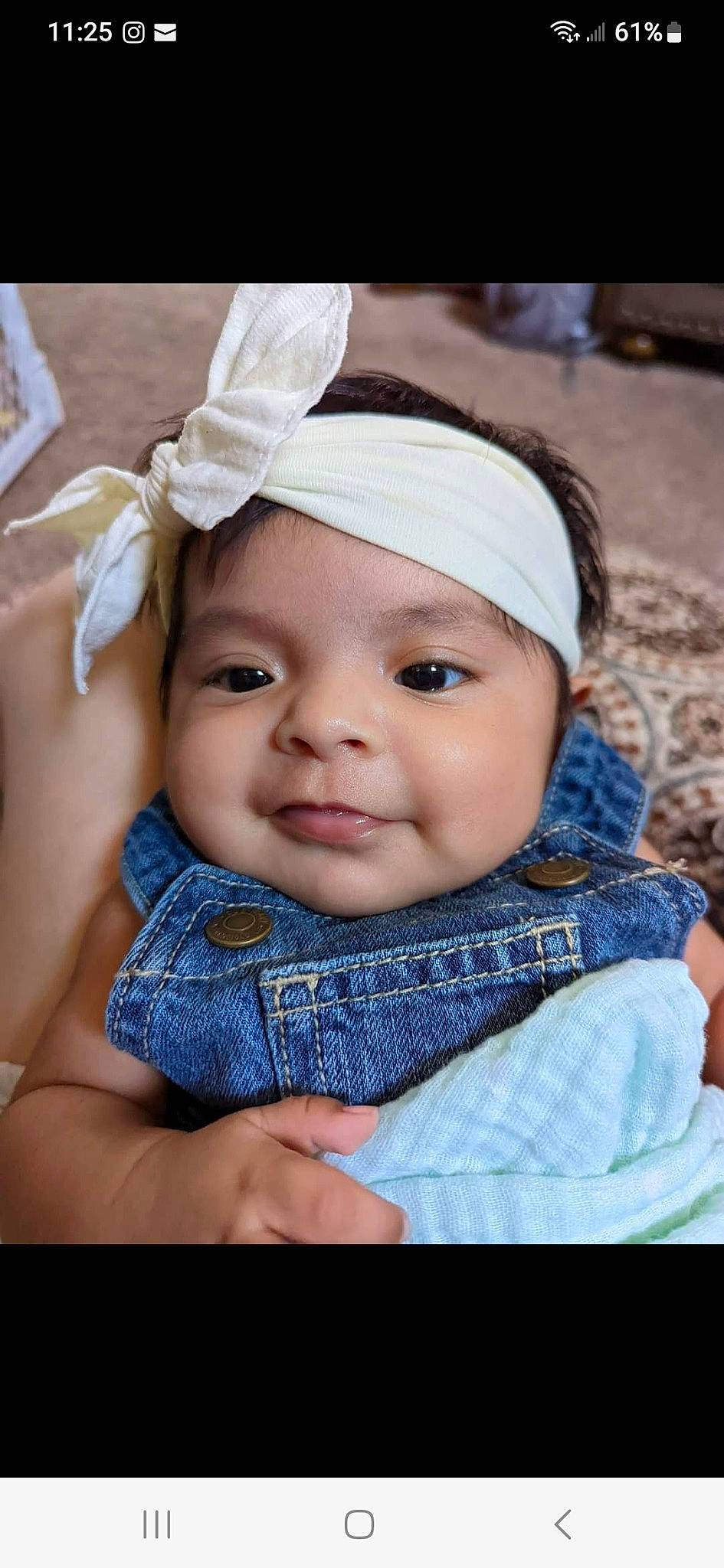 Alicia joined the competition — help win amazing prizes! baby, baby_toddler_clothing, beanie, cap, cheek, child, electric_blue, fashion_accessory, flash_photography, grass, happy, headband, headgear, headpiece, headwear, iris, knit_cap, pattern, person, sitting