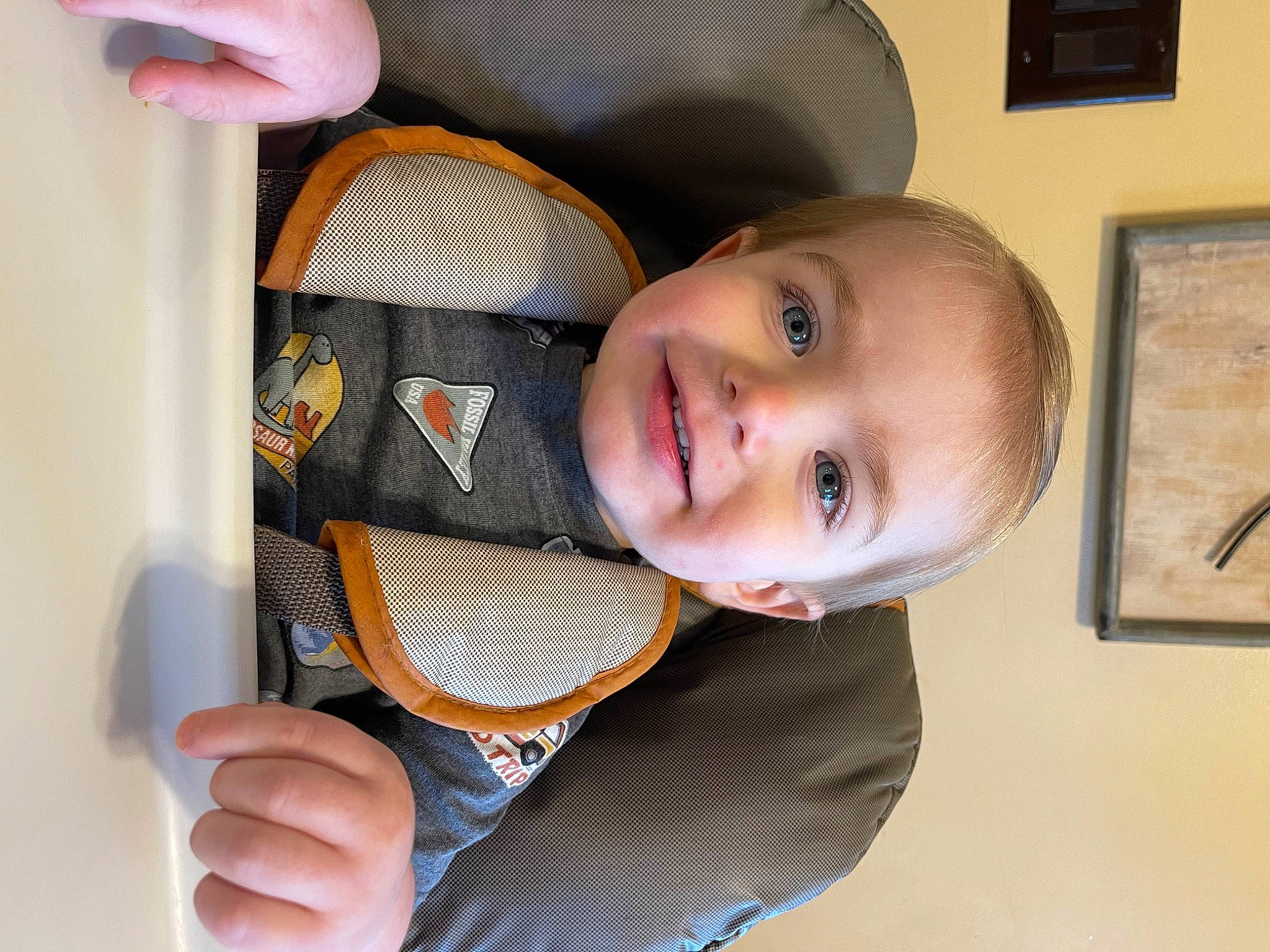 Dominic joined the competition — help win amazing prizes! baby, cheek, child, ear, eye, eyelash, face, facial_expression, finger, gesture, hand, happy, head, joy, lip, nose, person, picture_frame, skin, sleeve