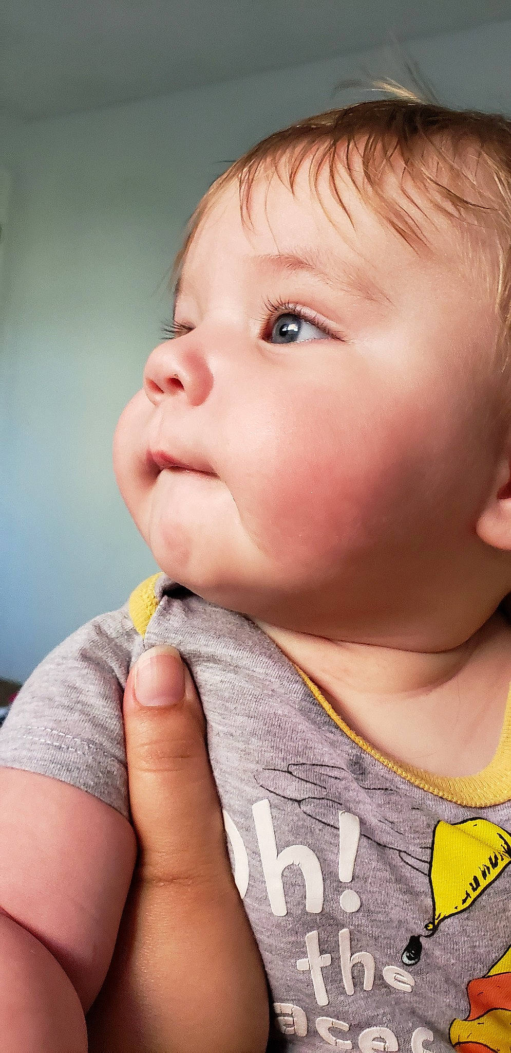 Alvin is registered to the contest to win money with this photo: baby, cheek, child, child_model, chin, close_up, ear, eye, face, finger, hand, head, lip, mouth, neck, nose, person, portrait_photography, skin, toddler