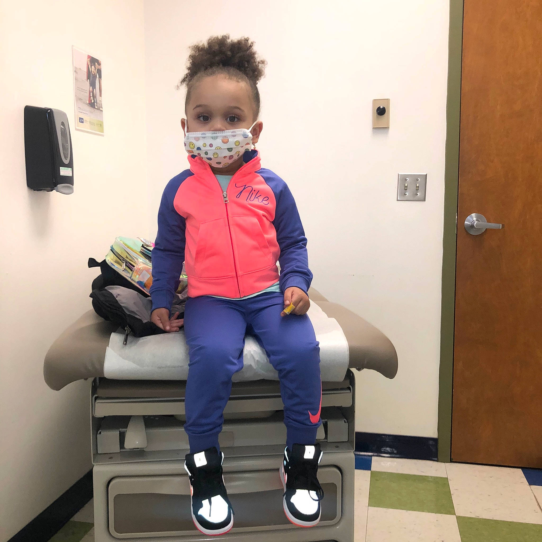 Gizelle is registered to the contest to win money with this photo: child, furniture, person, shoe, sitting, toddler