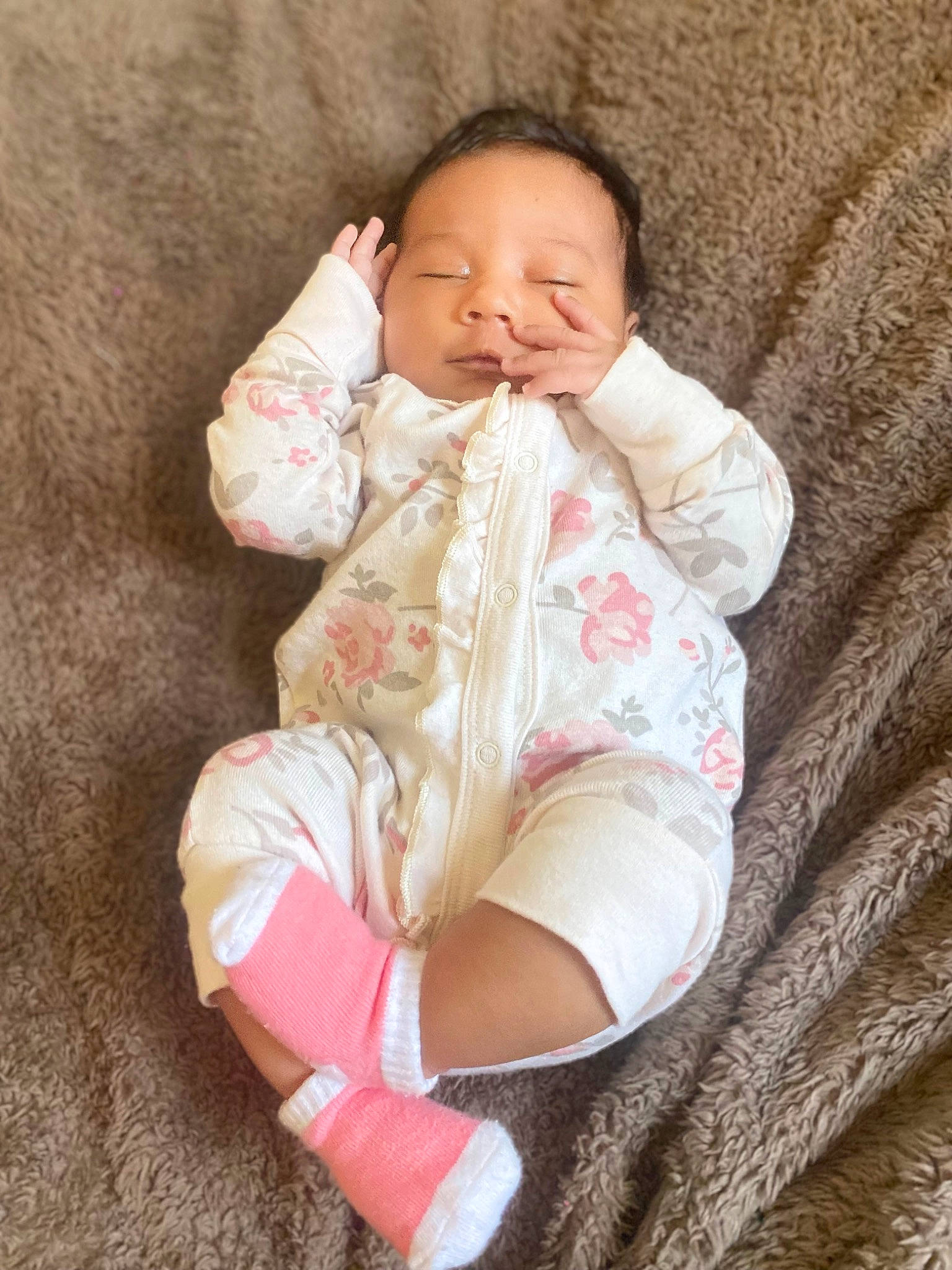 Ariyah joined the competition — help win amazing prizes! baby, baby_products, baby_sleeping, baby_toddler_clothing, cheek, child, comfort, eye, happy, head, human_body, linens, lip, mouth, nose, person, skin, sleeve, thumb, toddler